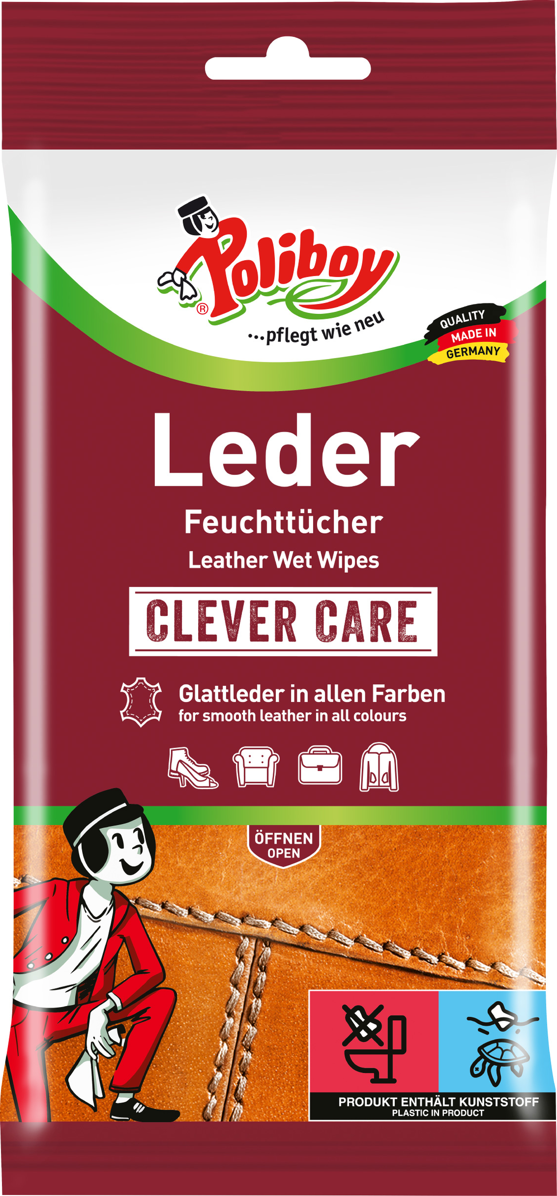 Poliboy Leder Feuchttücher