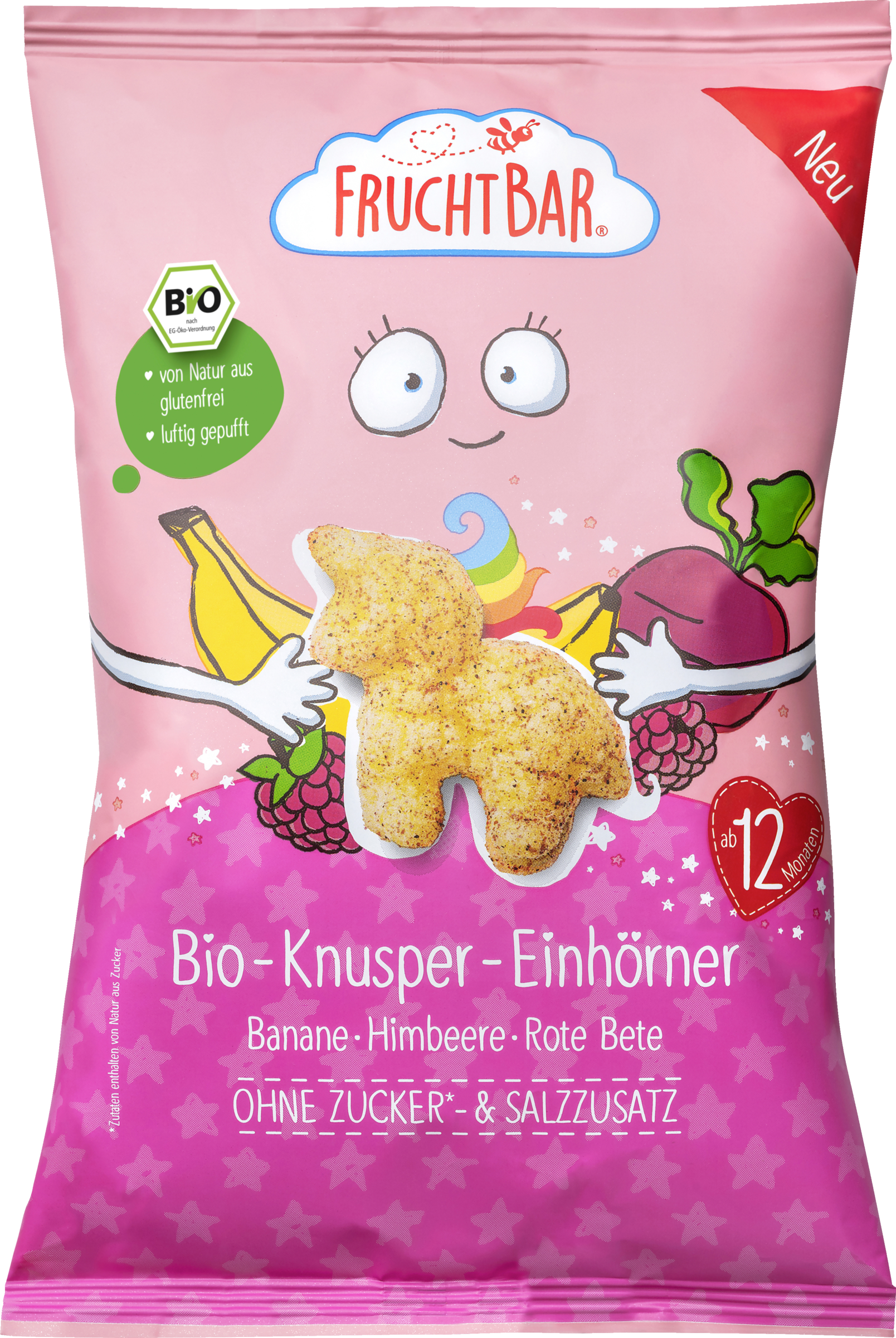 FruchtBar Bio-Knusper-Einhörner Banane, Himbeere, Rote Bete online ...