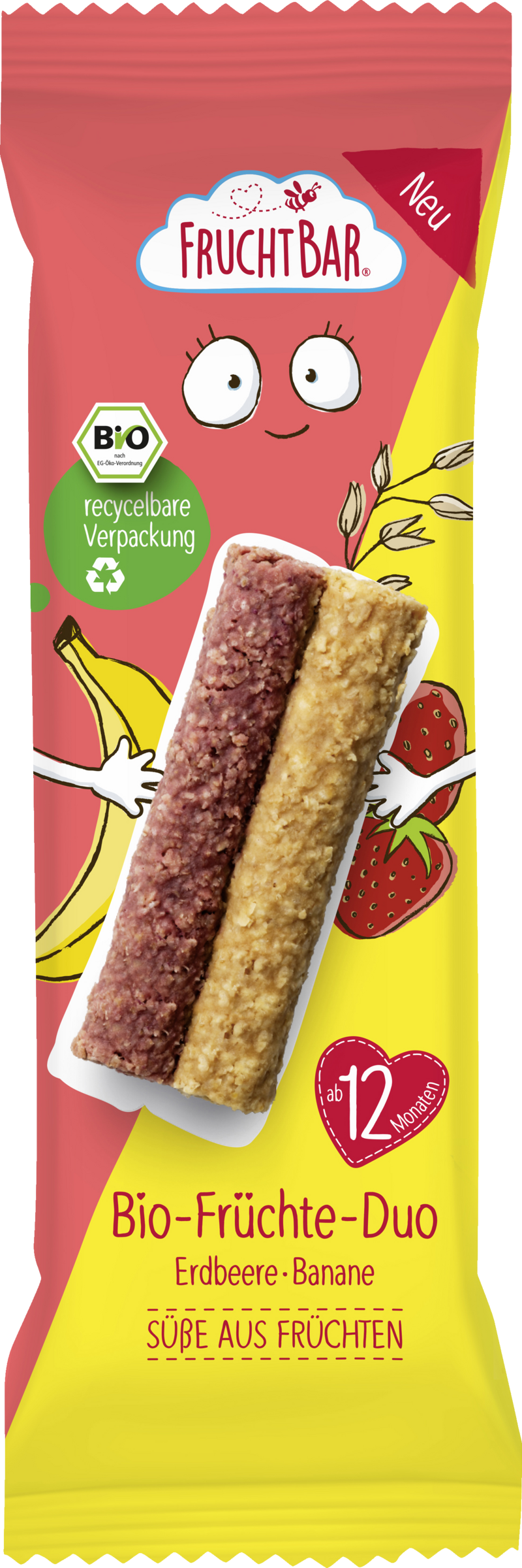 FruchtBar Bio-Früchte-Duo Erdbeere, Banane