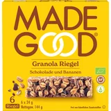 Bio Granola Riegel Schokolade und Bananen