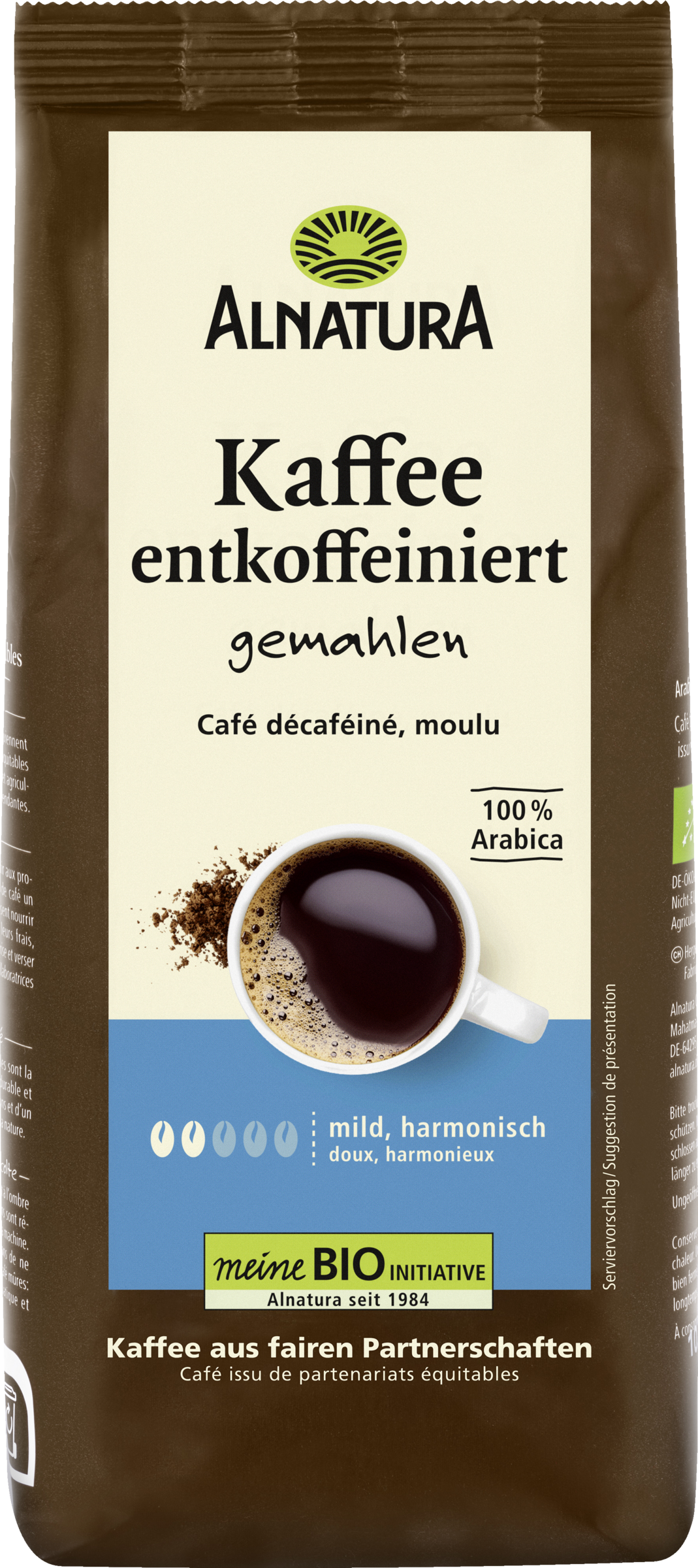 Alnatura Bio Kaffee entkoffeiniert gemahlen