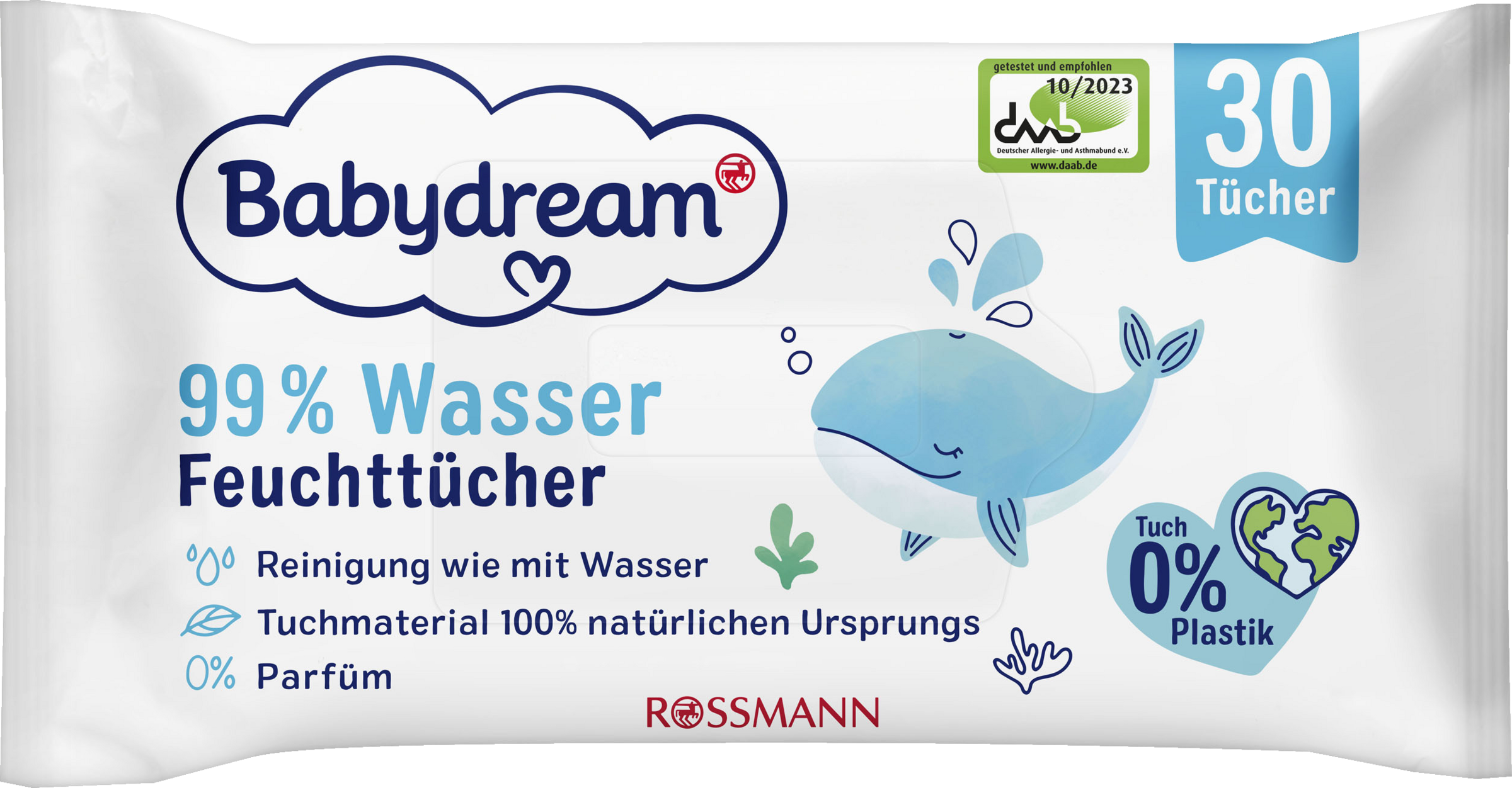 Babydream Feuchttücher mit 99% Wasser