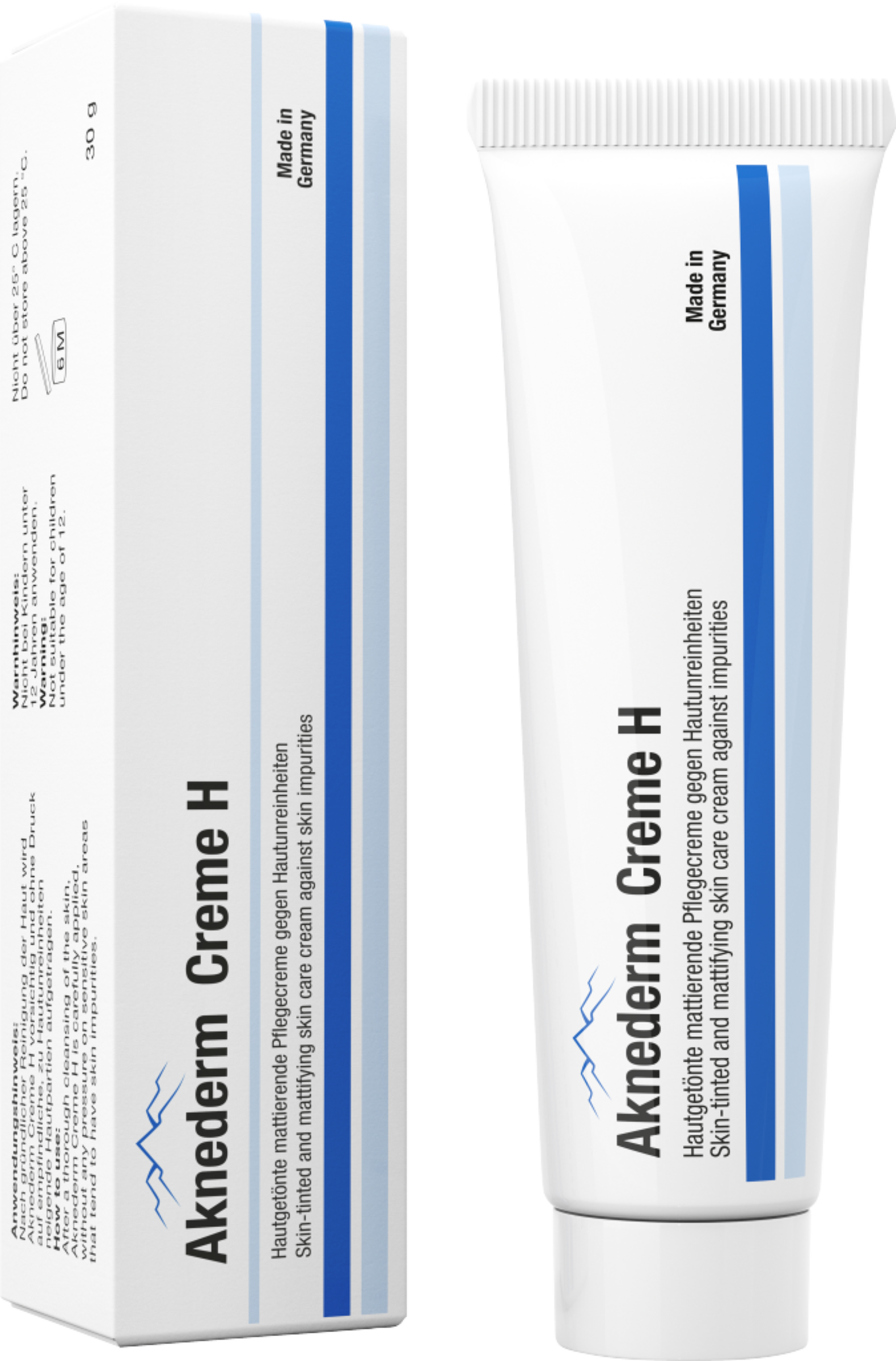 Aknederm Hautgetönte mattierende Pflegecreme gegen Hautunreinheiten