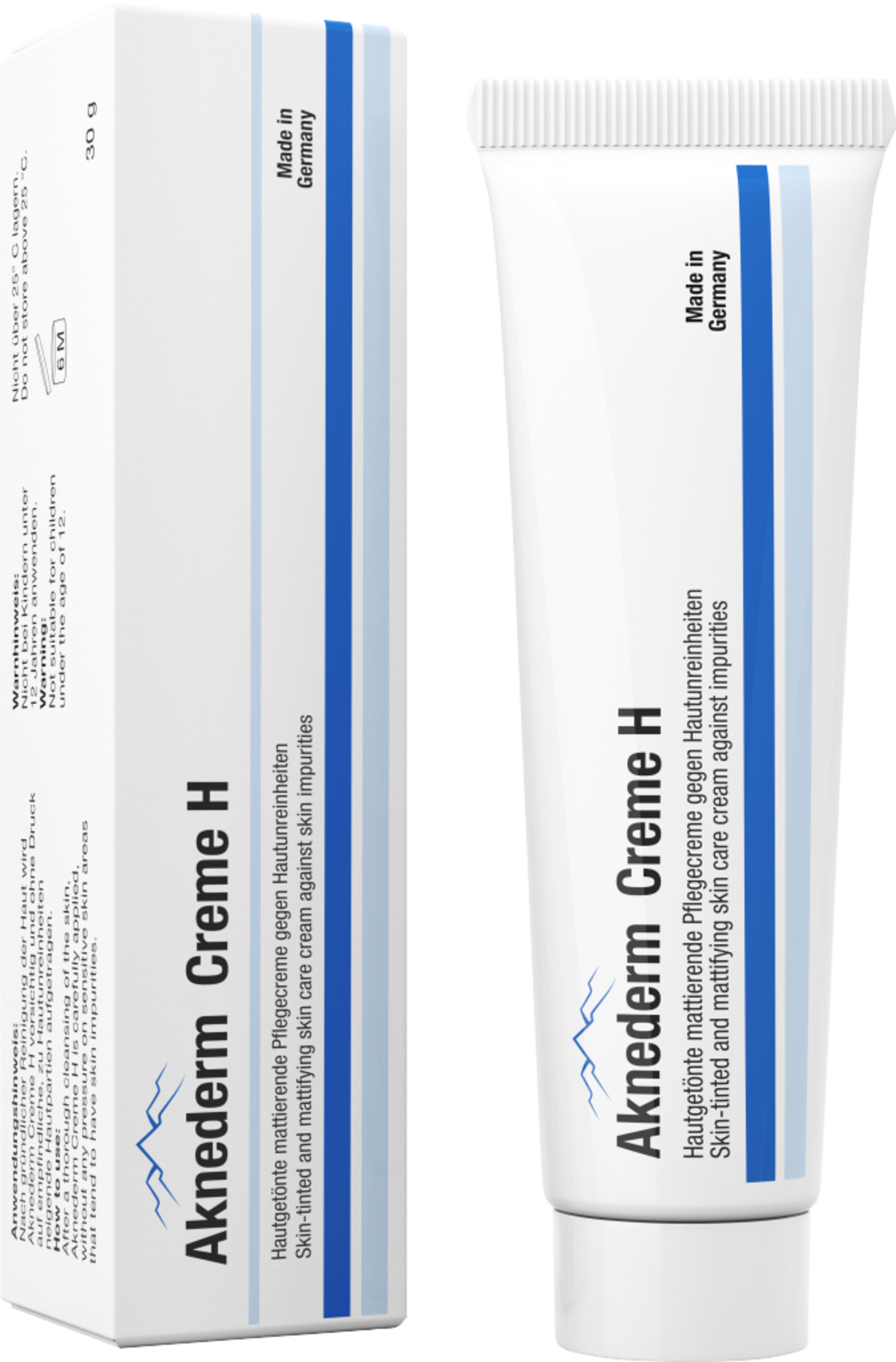 Aknederm Hautgetönte mattierende Pflegecreme gegen Hautunreinheiten