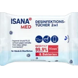 2in1 Desinfektionstücher antibakteriell Reisegröße