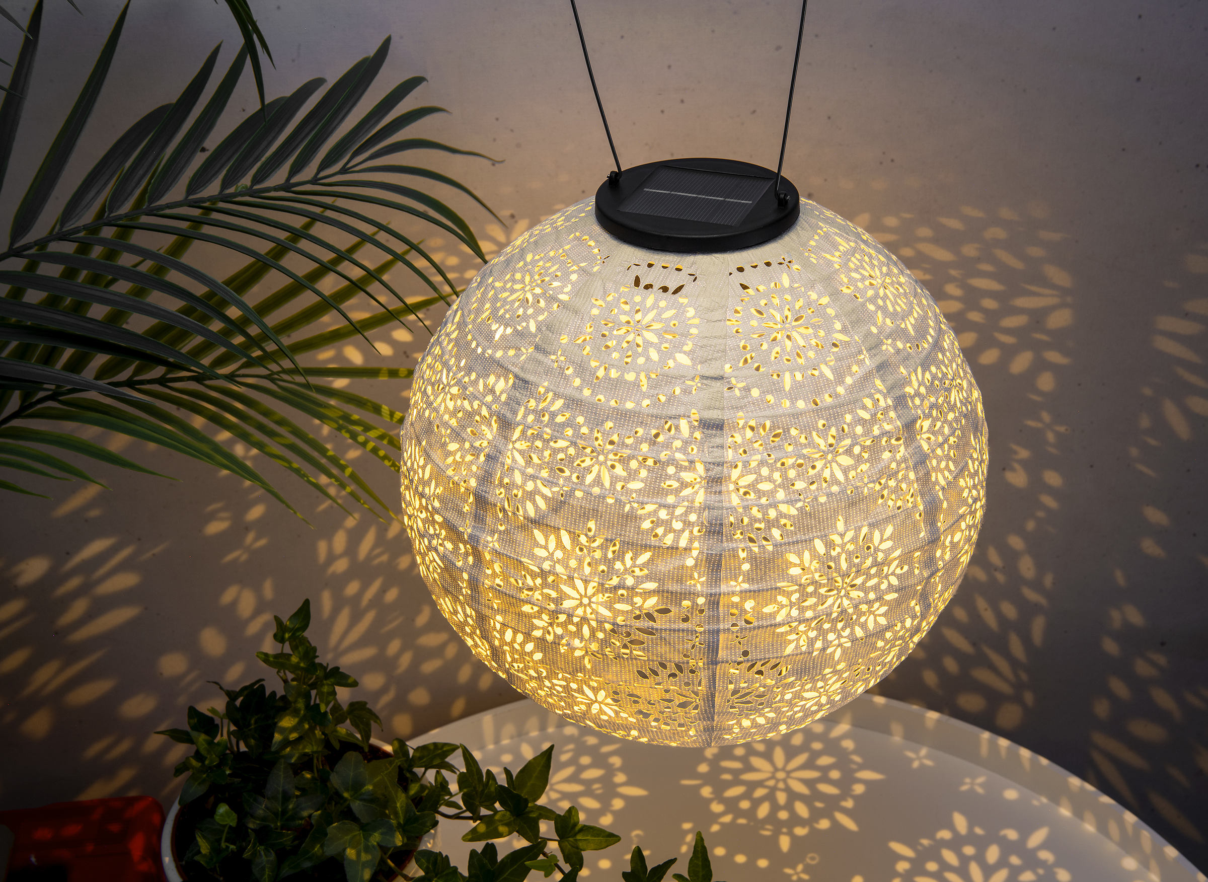 IDEENWELT Premium SolarLampion 25cm, weiß online kaufen rossmann.de