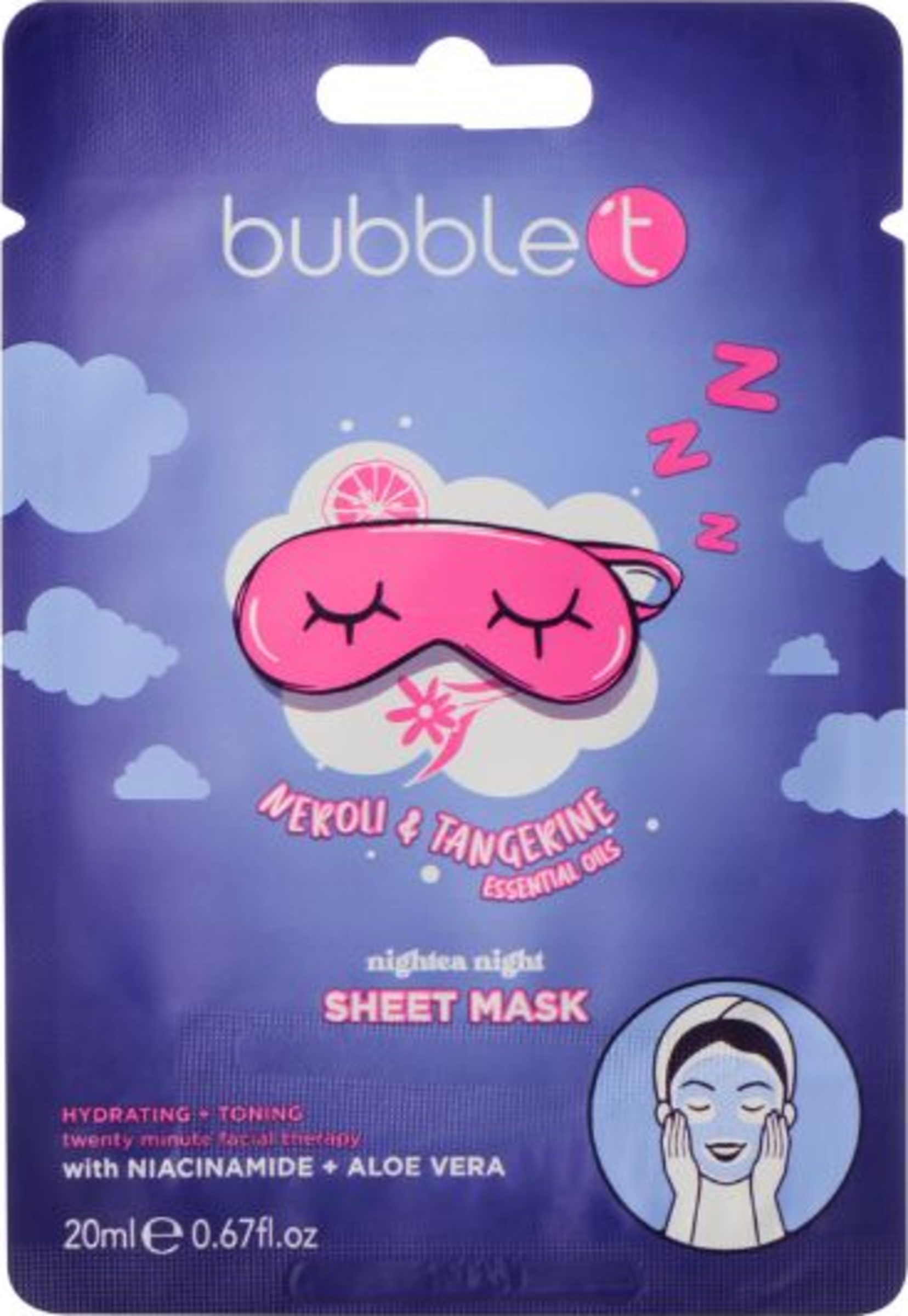 bubble t Gesichtstuchmaske Neroli & Tangerine