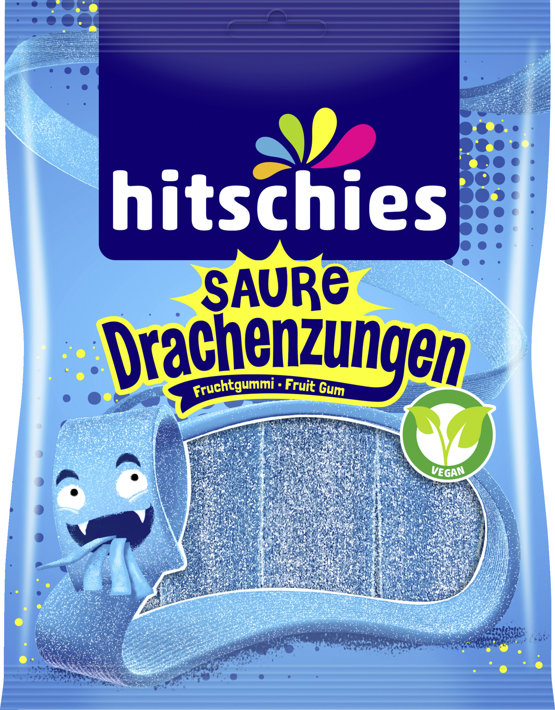 hitschies saure Drachenzungen blau Fruchtgummi