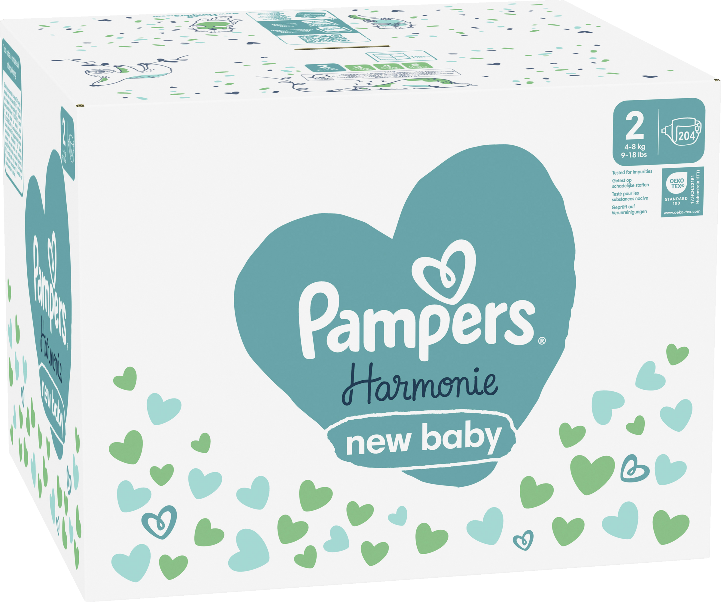 Harmonie Windeln Gr. 2 Mini (4-8 kg) Monatsbox 204 Stück