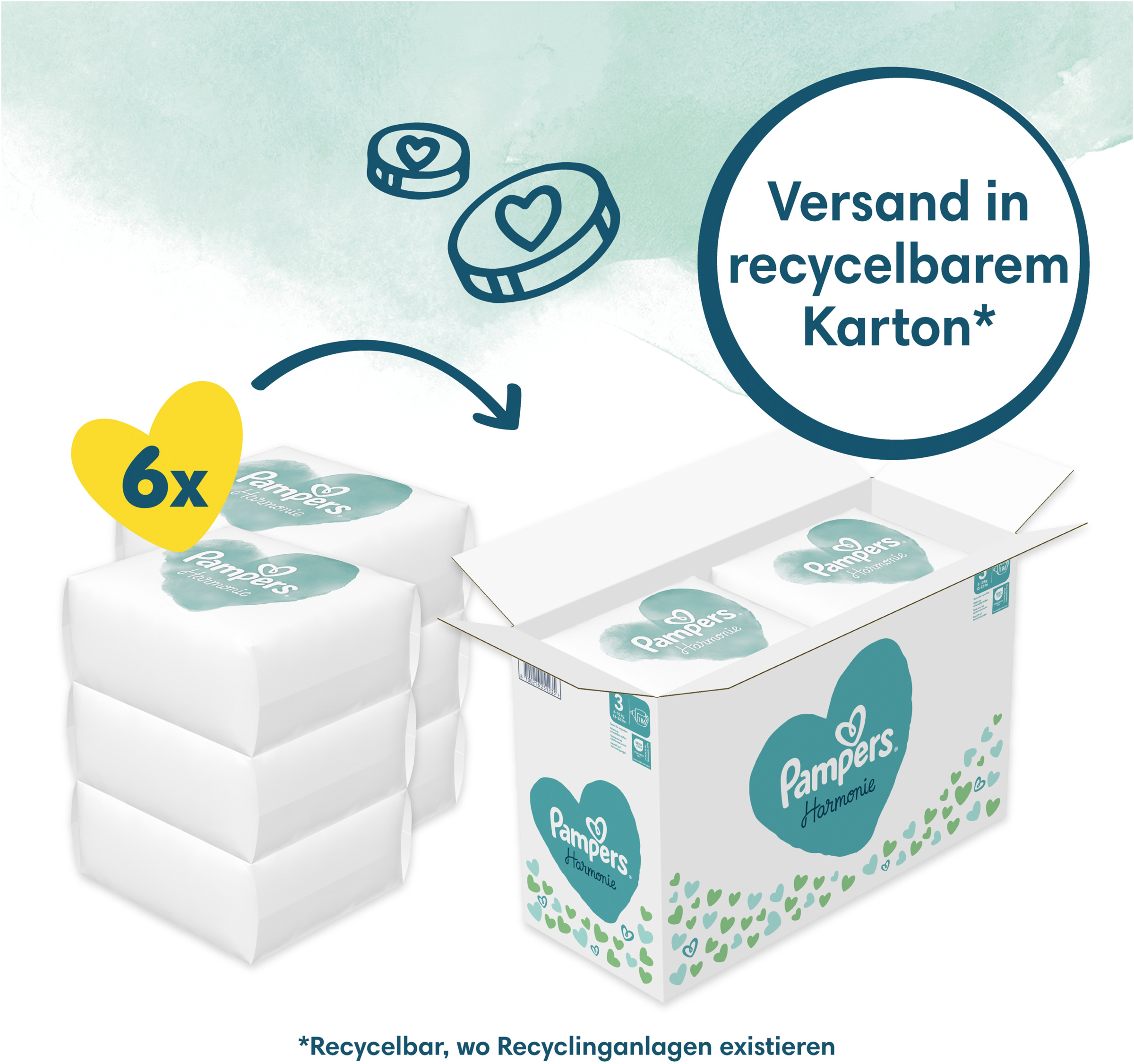 Pampers Harmonie Windeln Gr.3 (610 kg) Monatsbox online kaufen rossmann.de