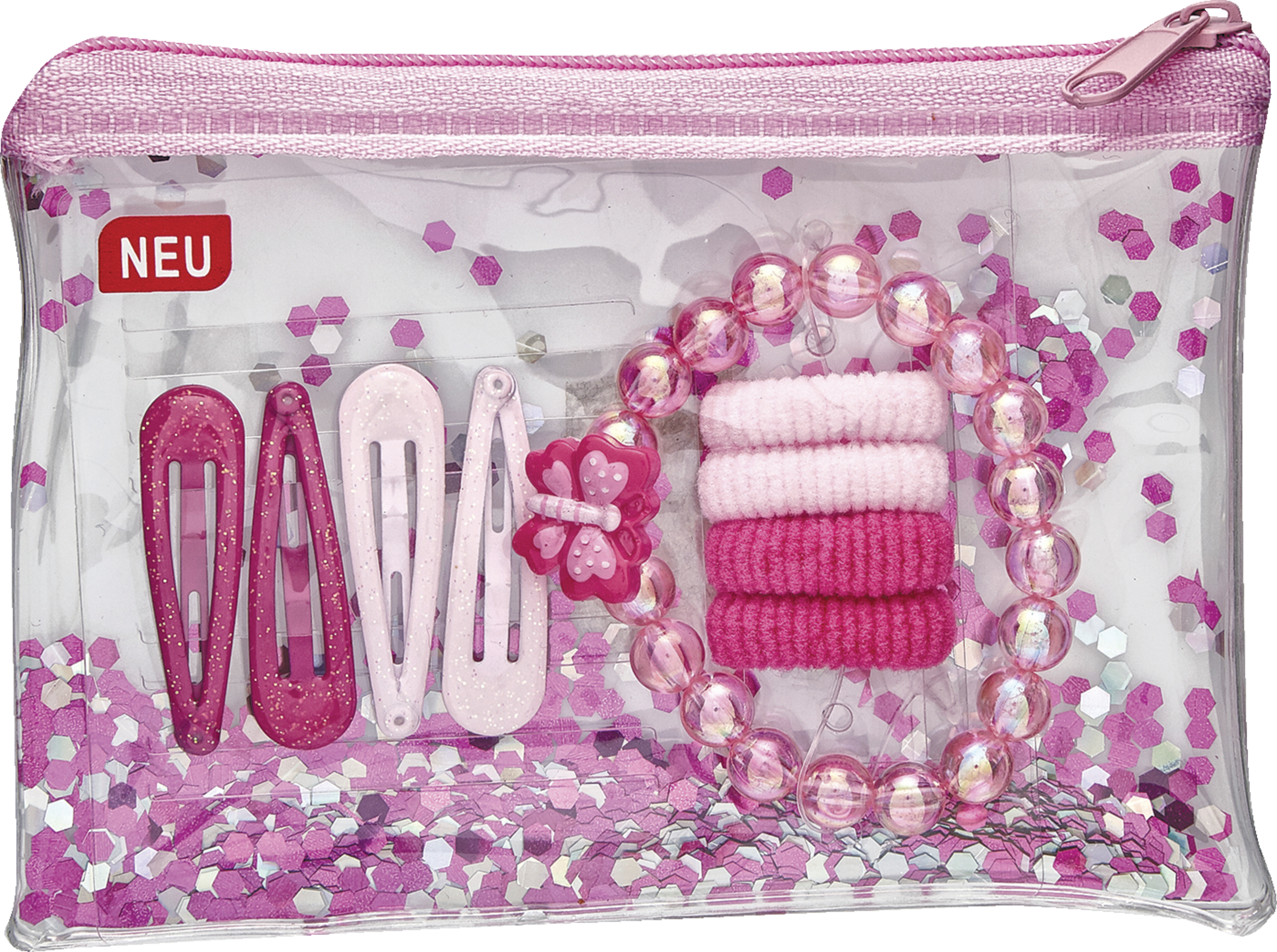 FOR YOUR Beauty Haarschmuck  Glitzer-Set rosa