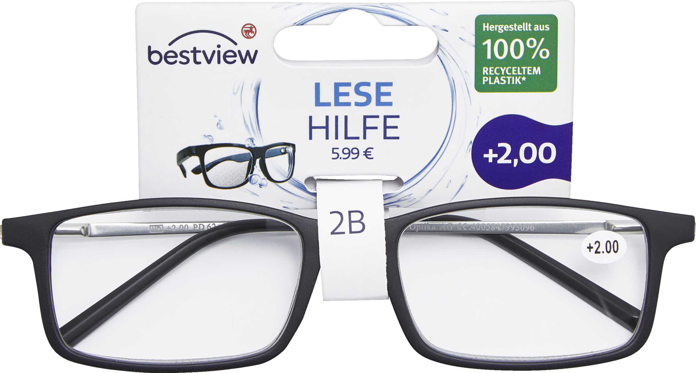 Lesehilfe Modell 2B, + 2,0 Dioptrien