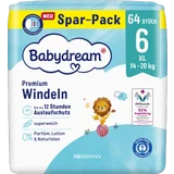Premium Windeln Größe 6 XL Jumbo, 64 Stück, 14-20 kg