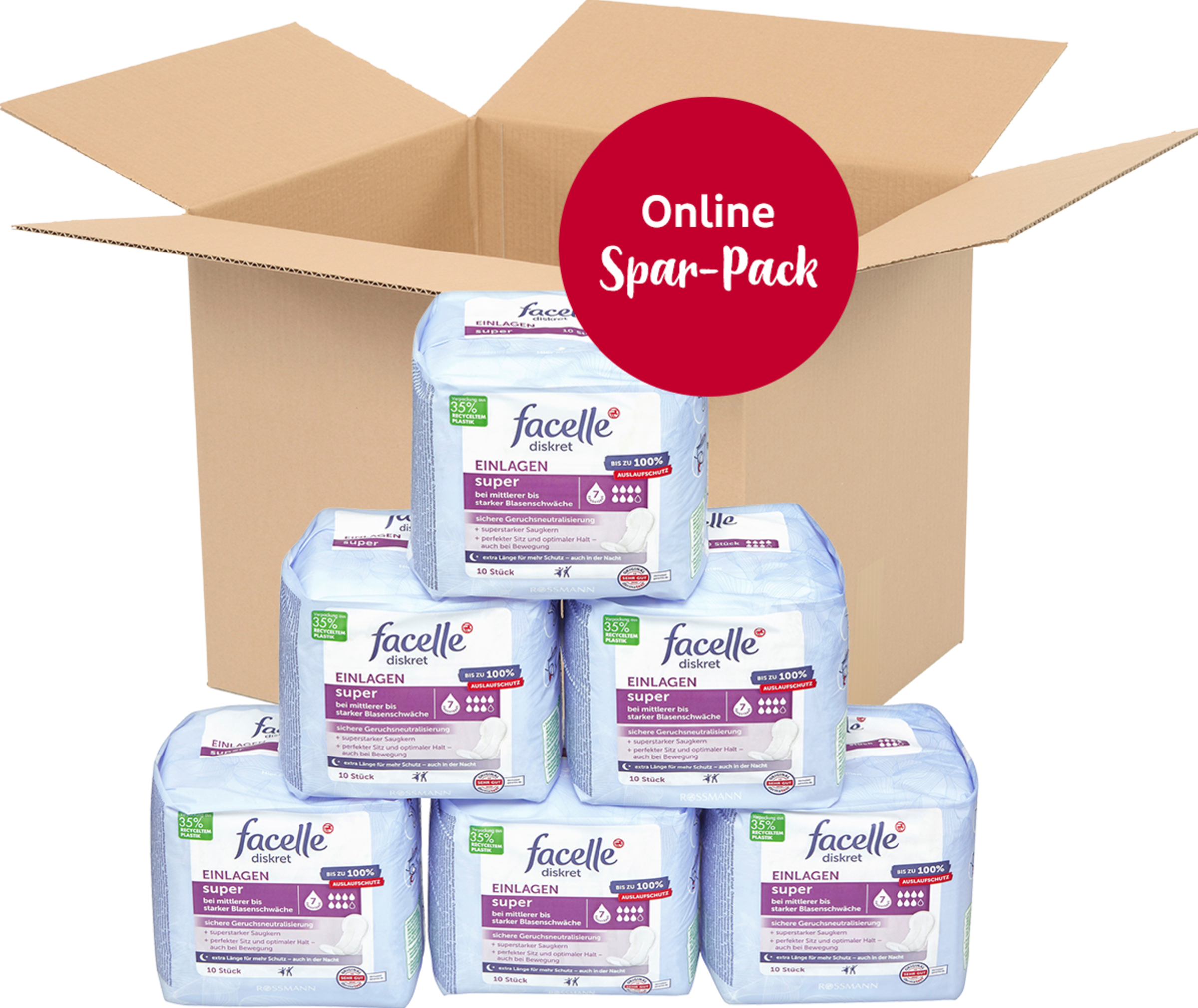facelle diskret Vorteilpack Einlagen super