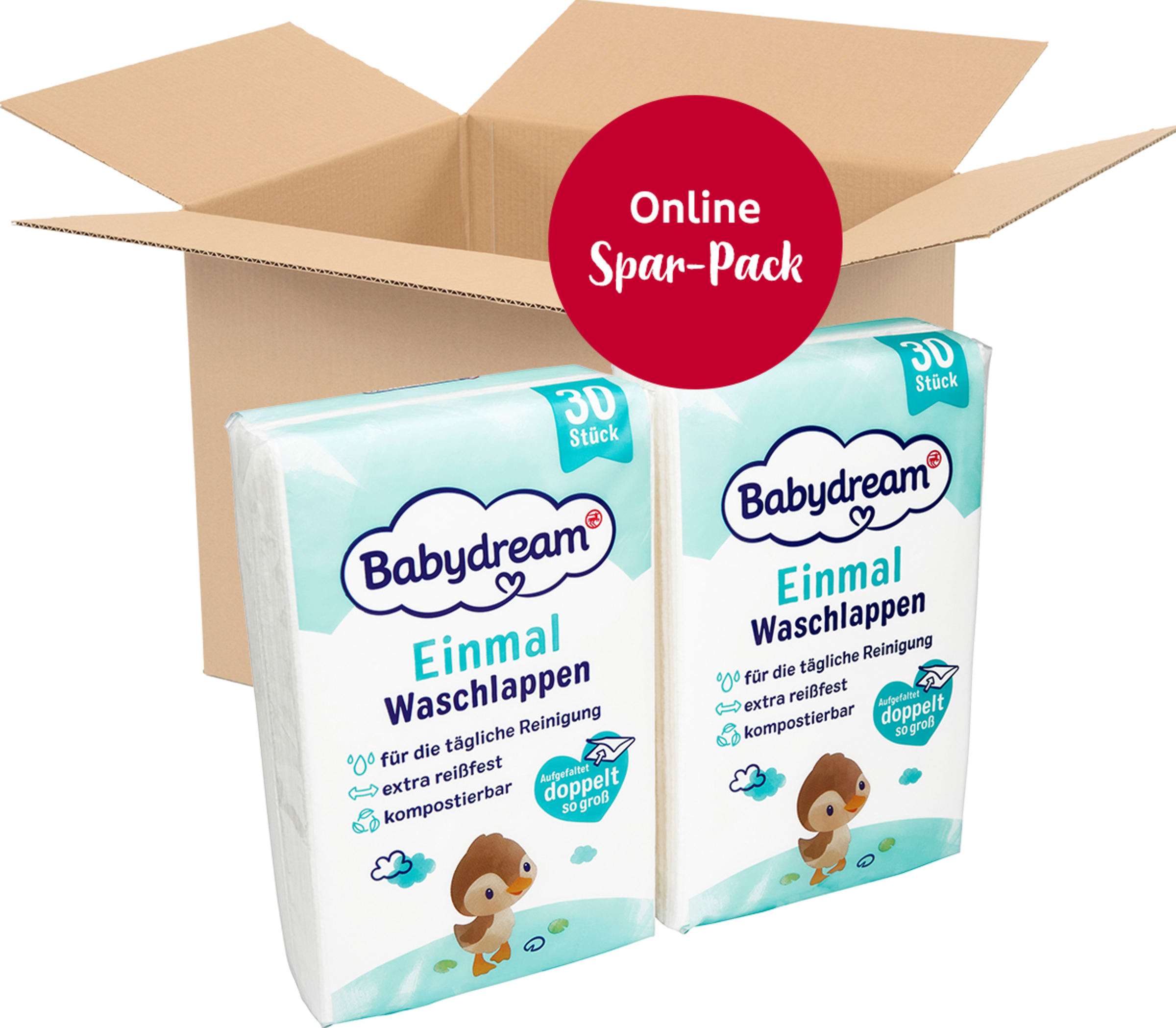 Babydream Einmal-Waschlappen Monatspack