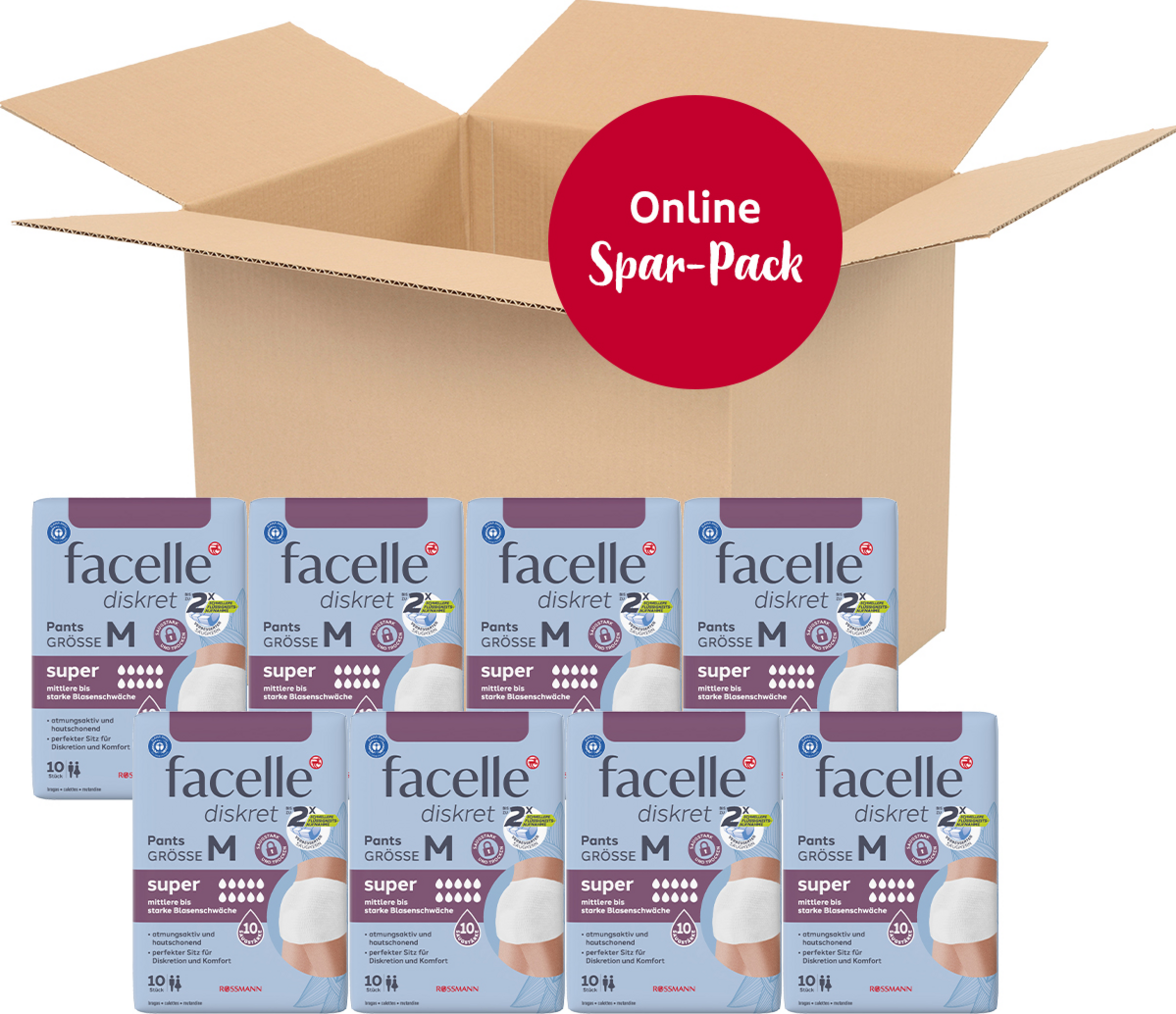 facelle diskret Vorteilspack Pants super Gr. M