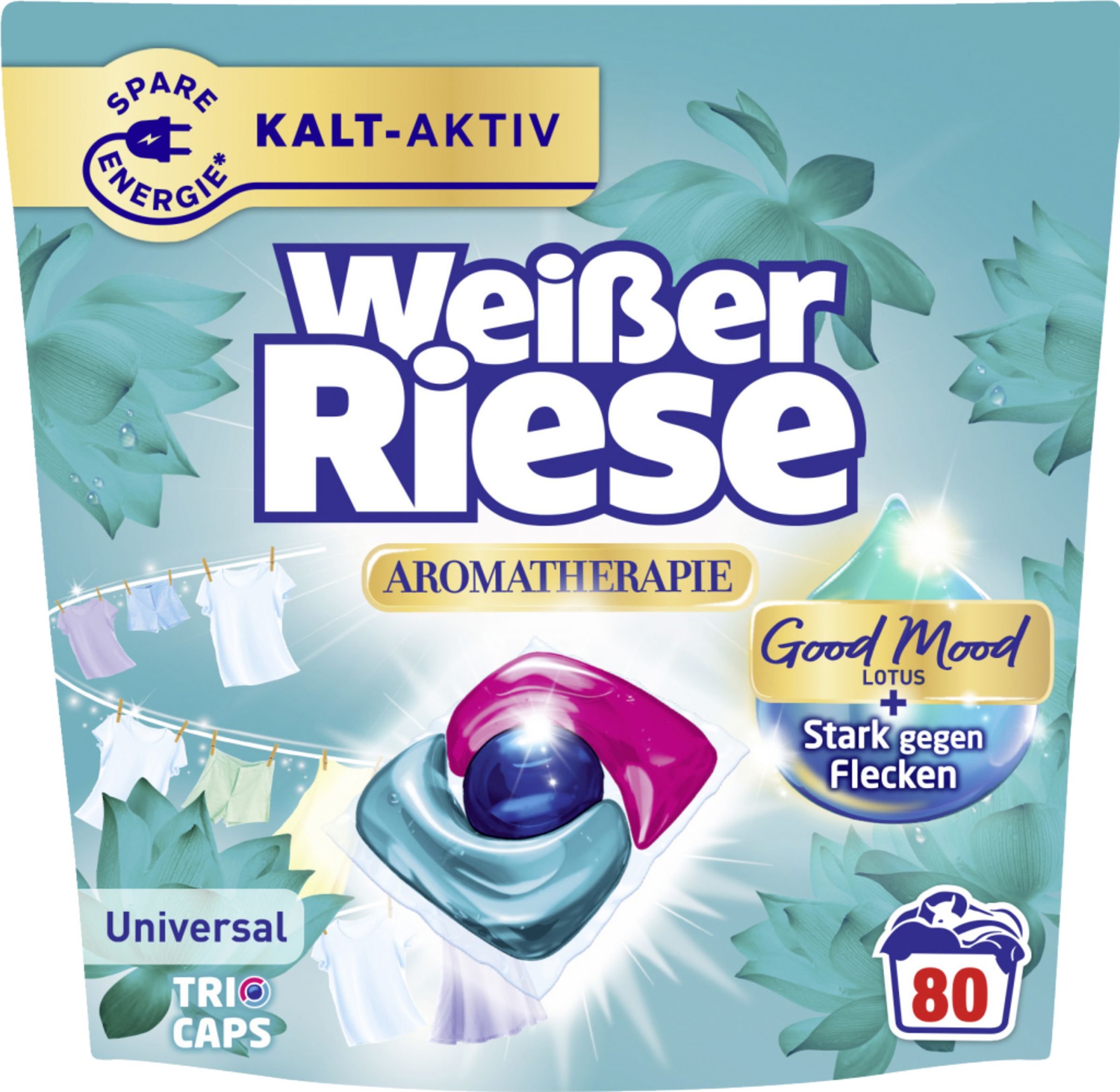 Universal Waschmittel Trio-Caps Lotus Aromatherapie 80 WL