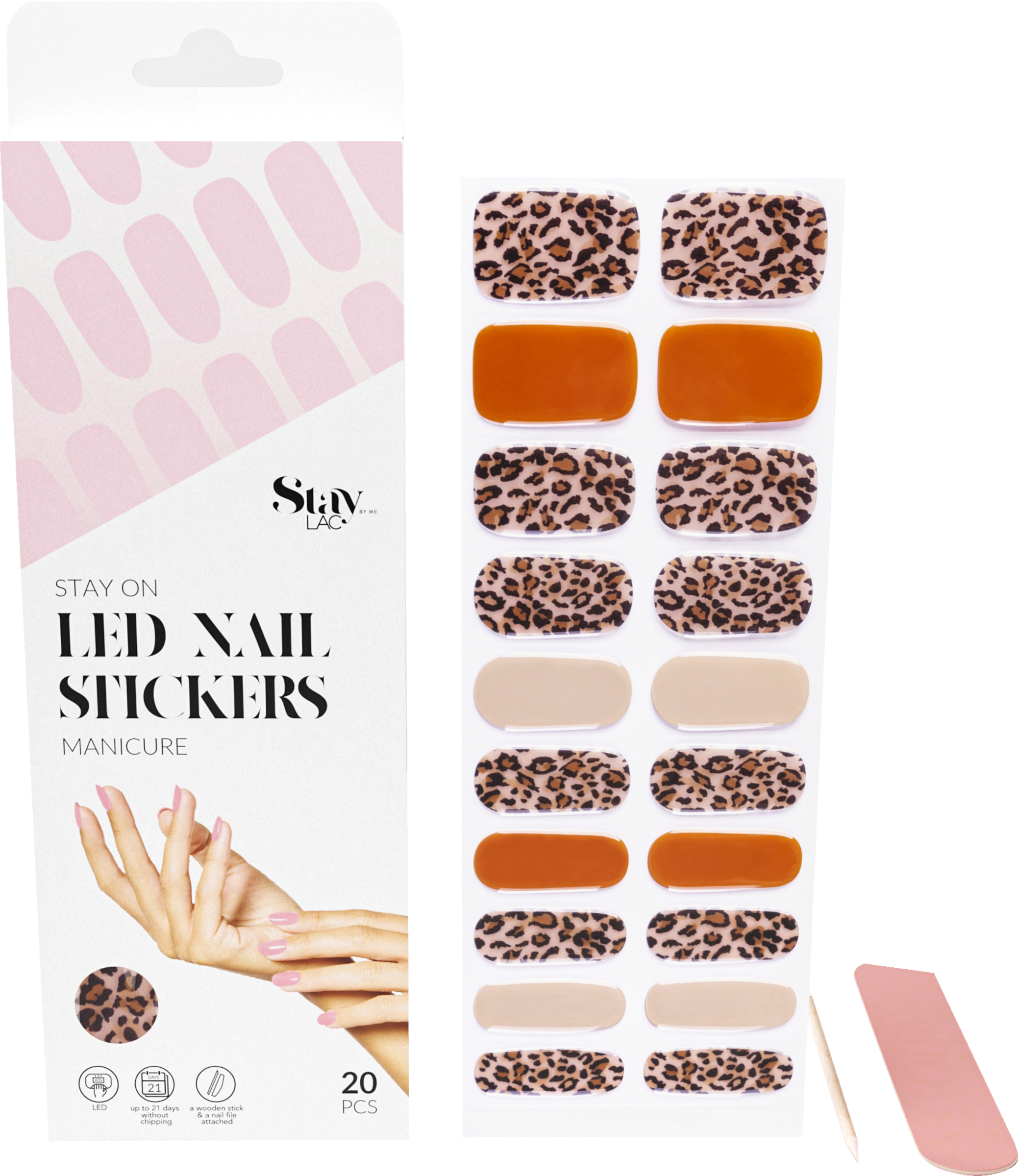 Staylac Stay On LED Nagelsticker - Stay Savage