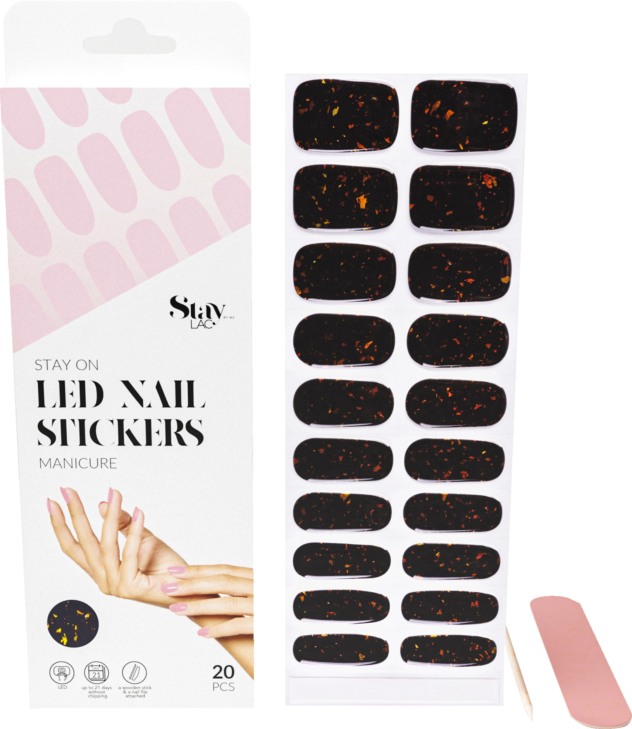 Staylac Stay On LED Nagelsticker - Stay Charmed