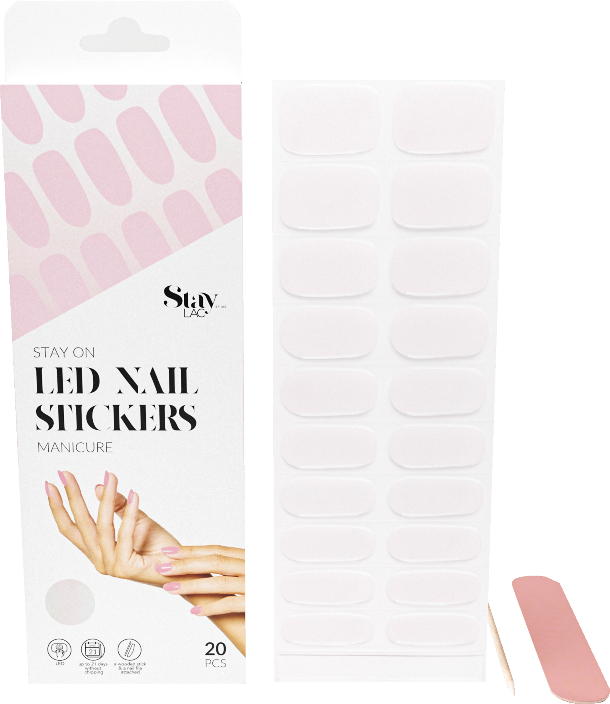 Staylac Stay On LED Nagelsticker - Stay Glazed