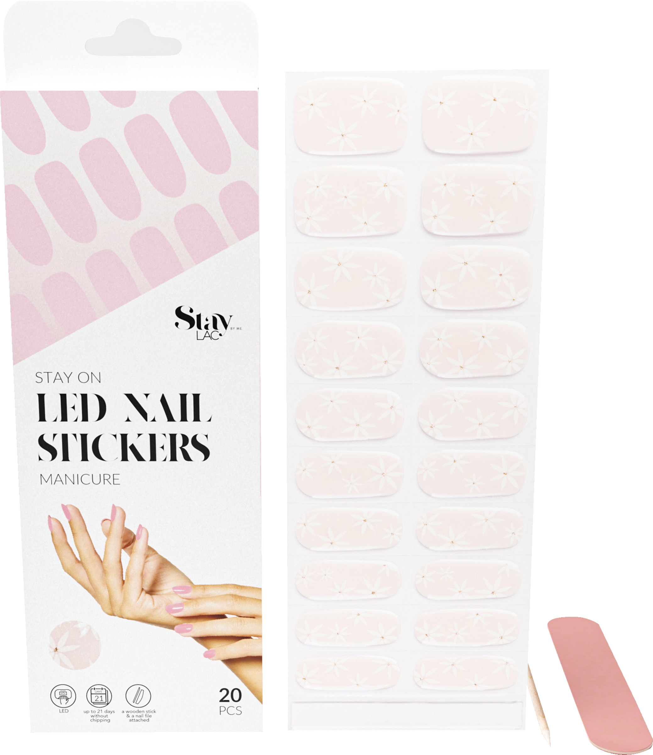 Staylac Stay On LED Nagelsticker - Stay Floral