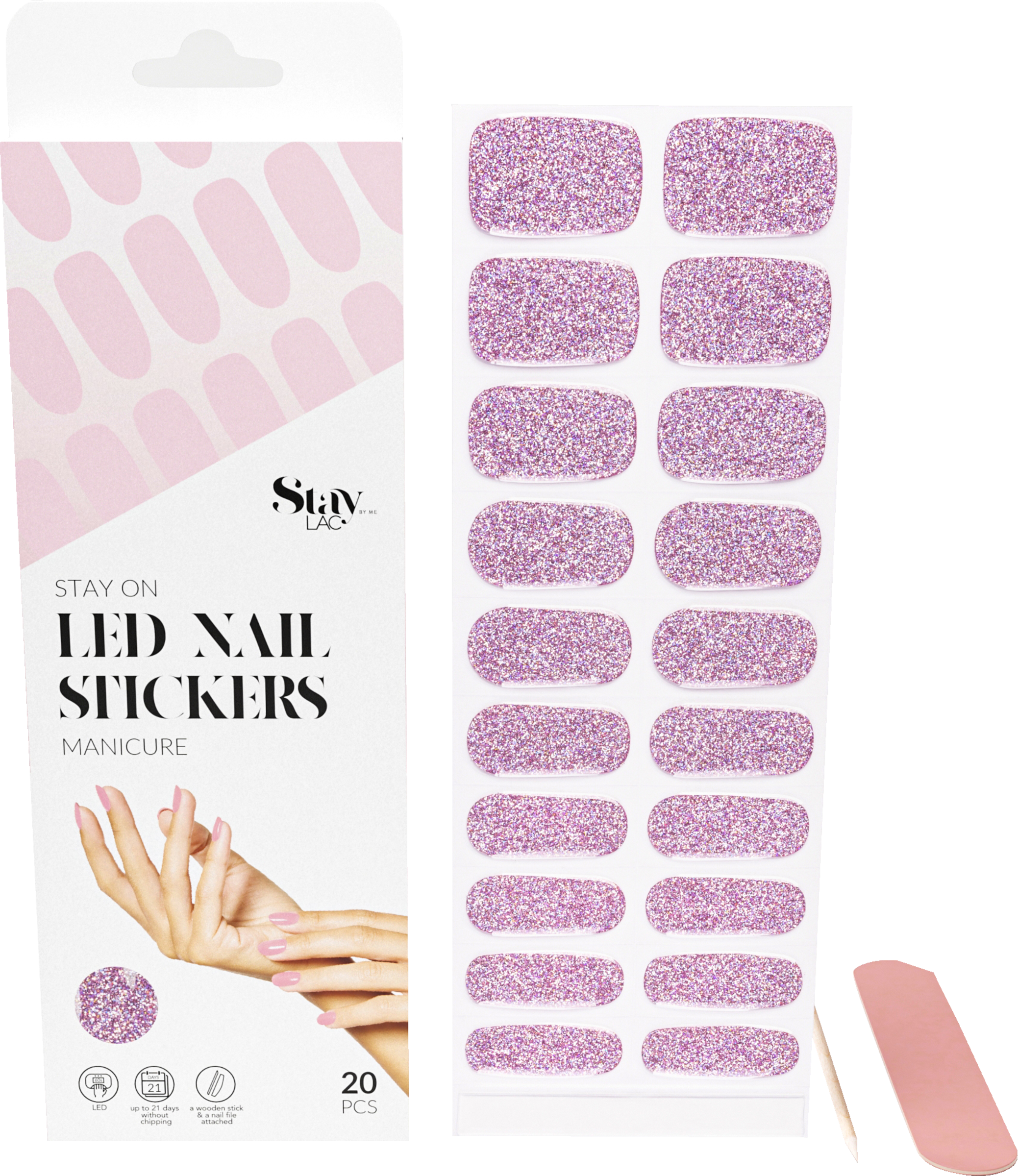 Staylac Stay On LED Nagelsticker - Stay Graceful