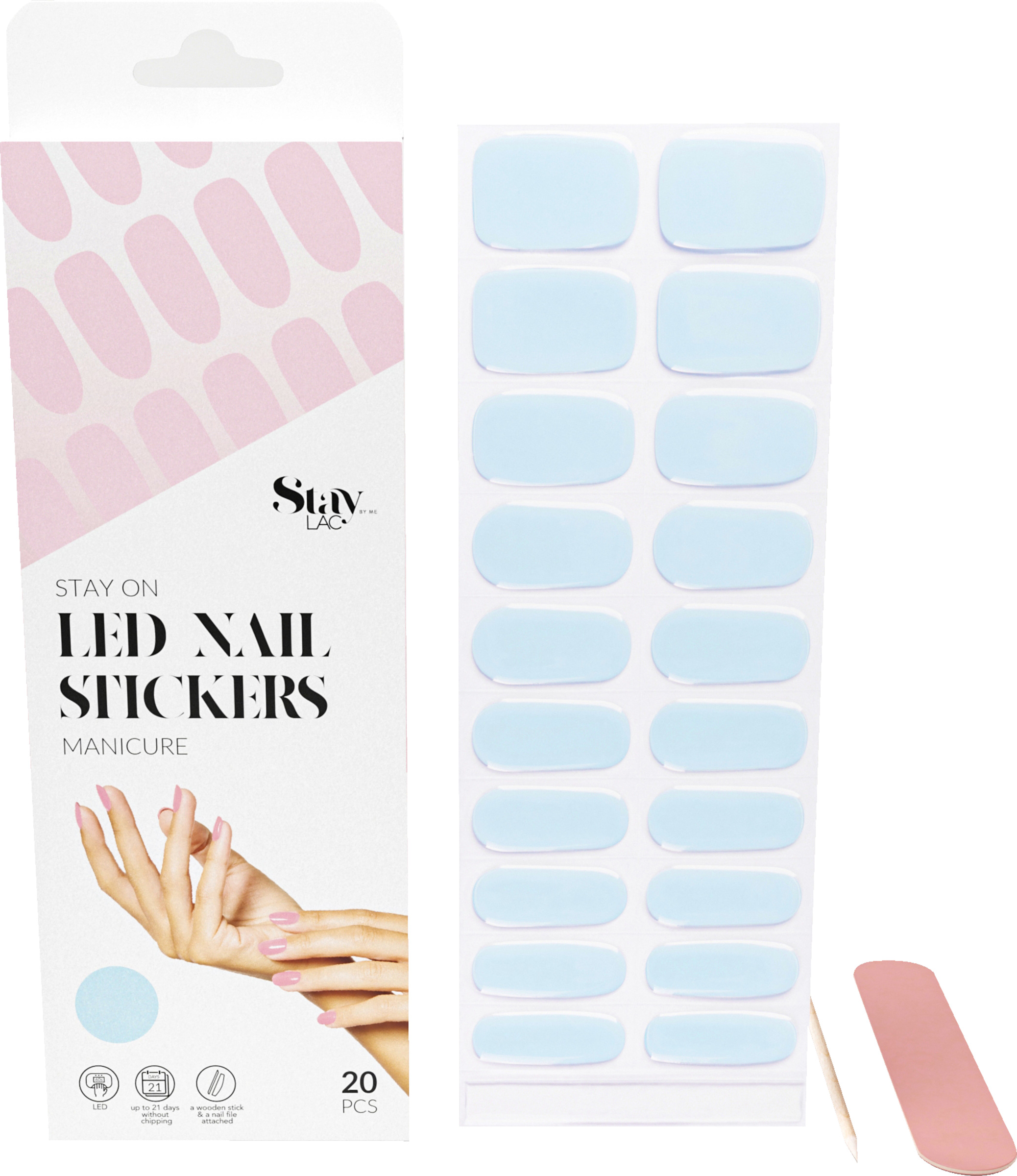 Staylac Stay On LED Nagelsticker - Stay Upbeat