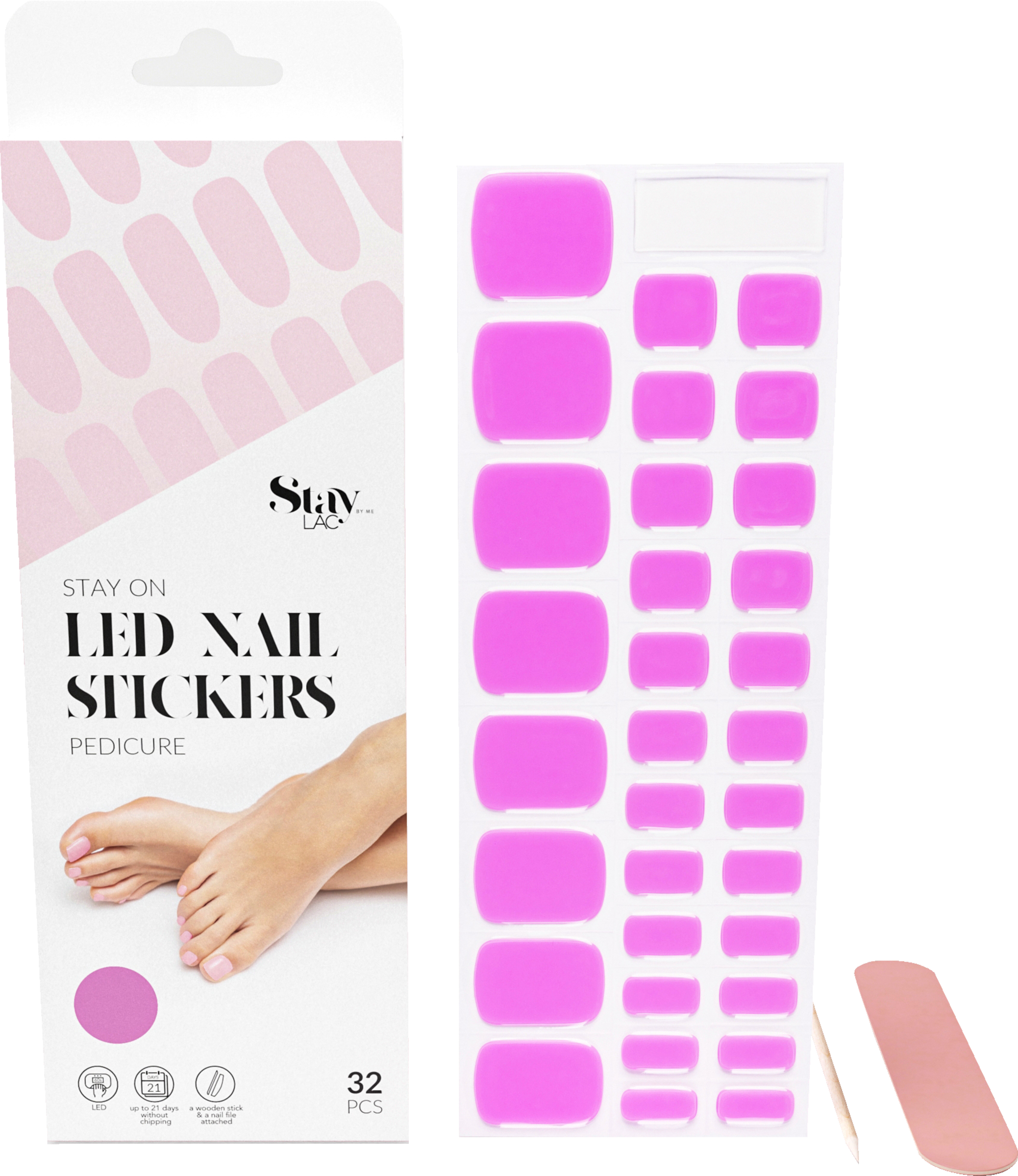 Staylac Stay On LED Nagelsticker - Stay Jolly