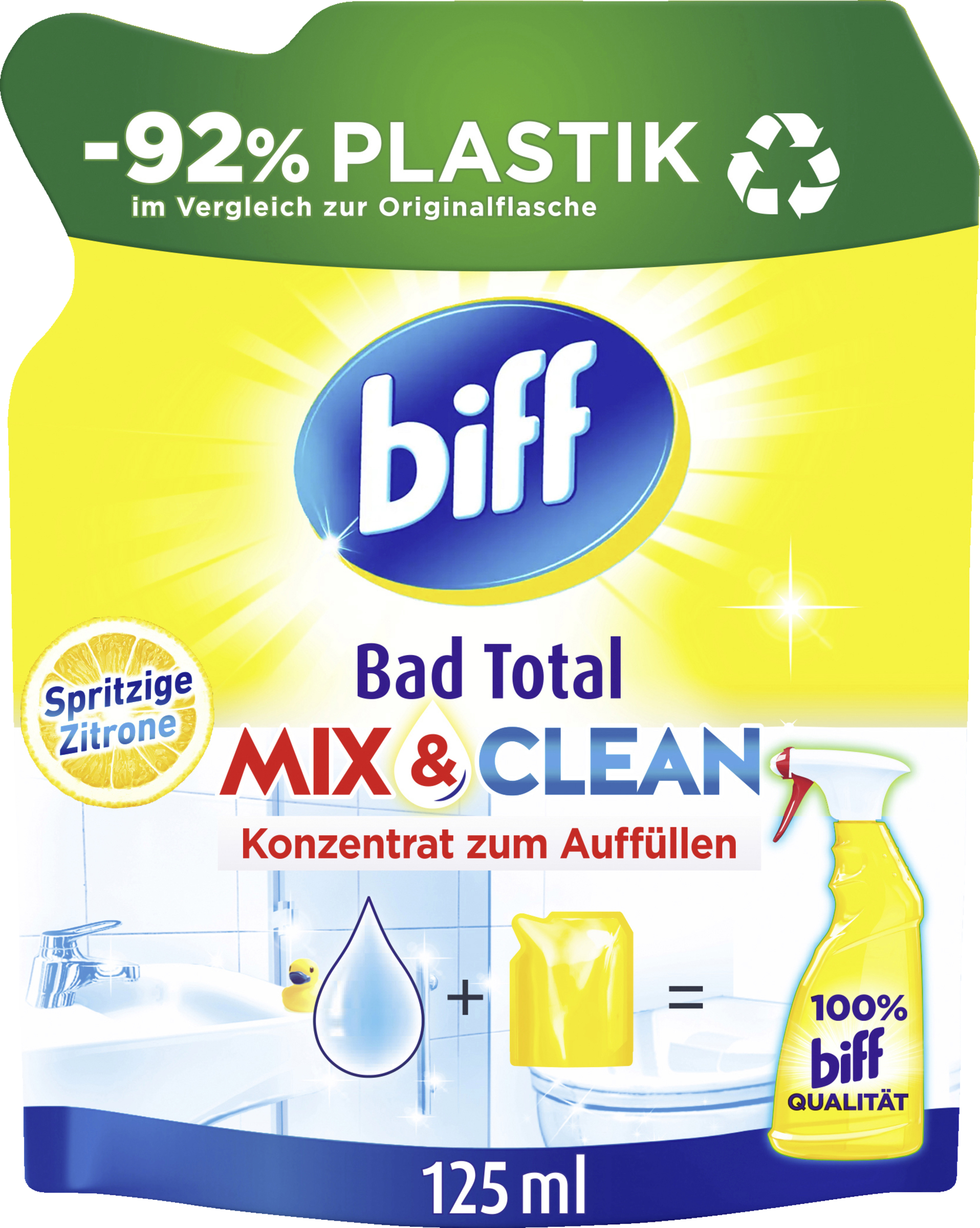 Biff Bad Total Mix & Clean Konzentrat Spritzige Zitrone Nachfüllbeutel