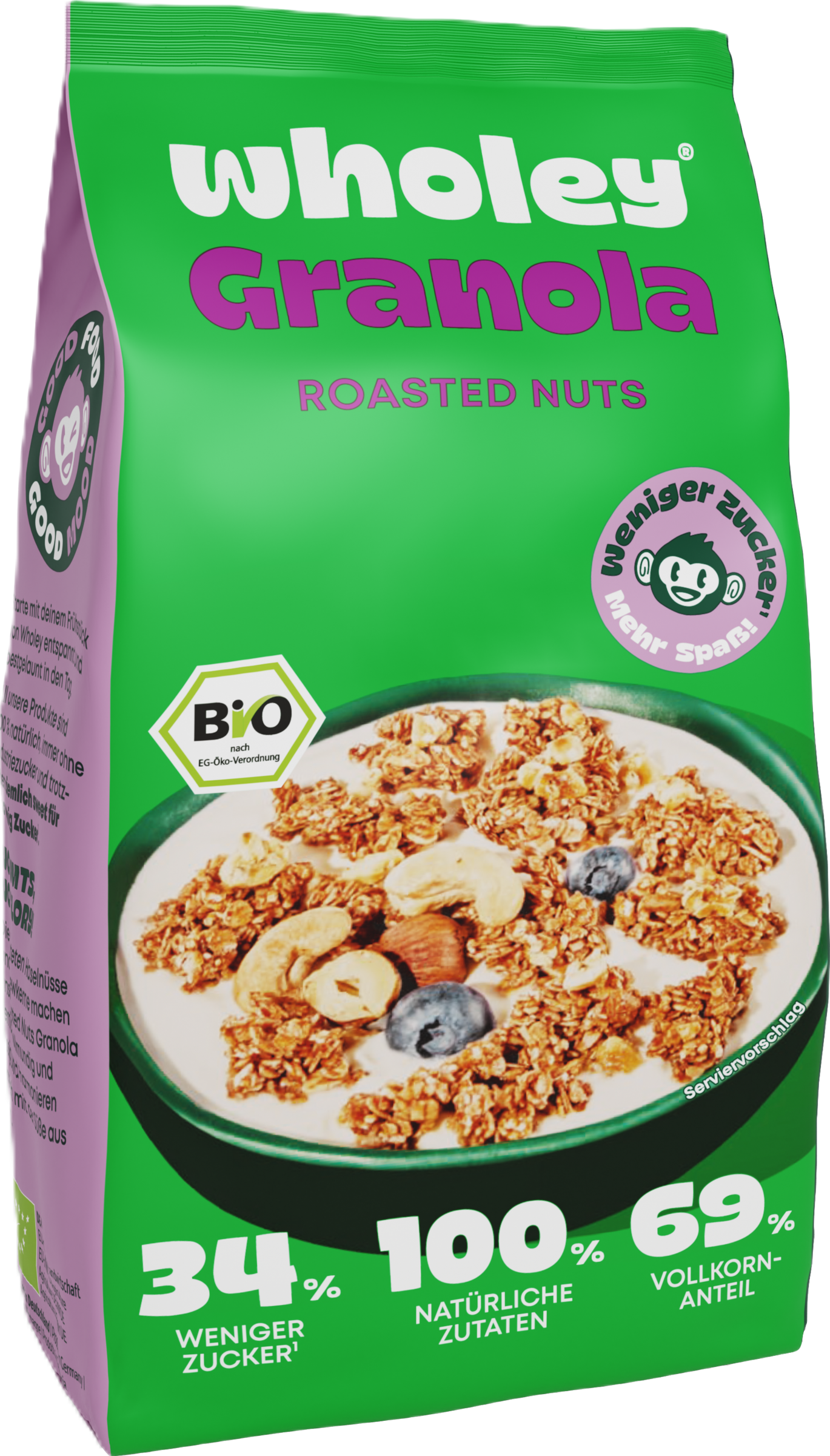 Wholey Bio Crunchy Roasted Nuts Granola