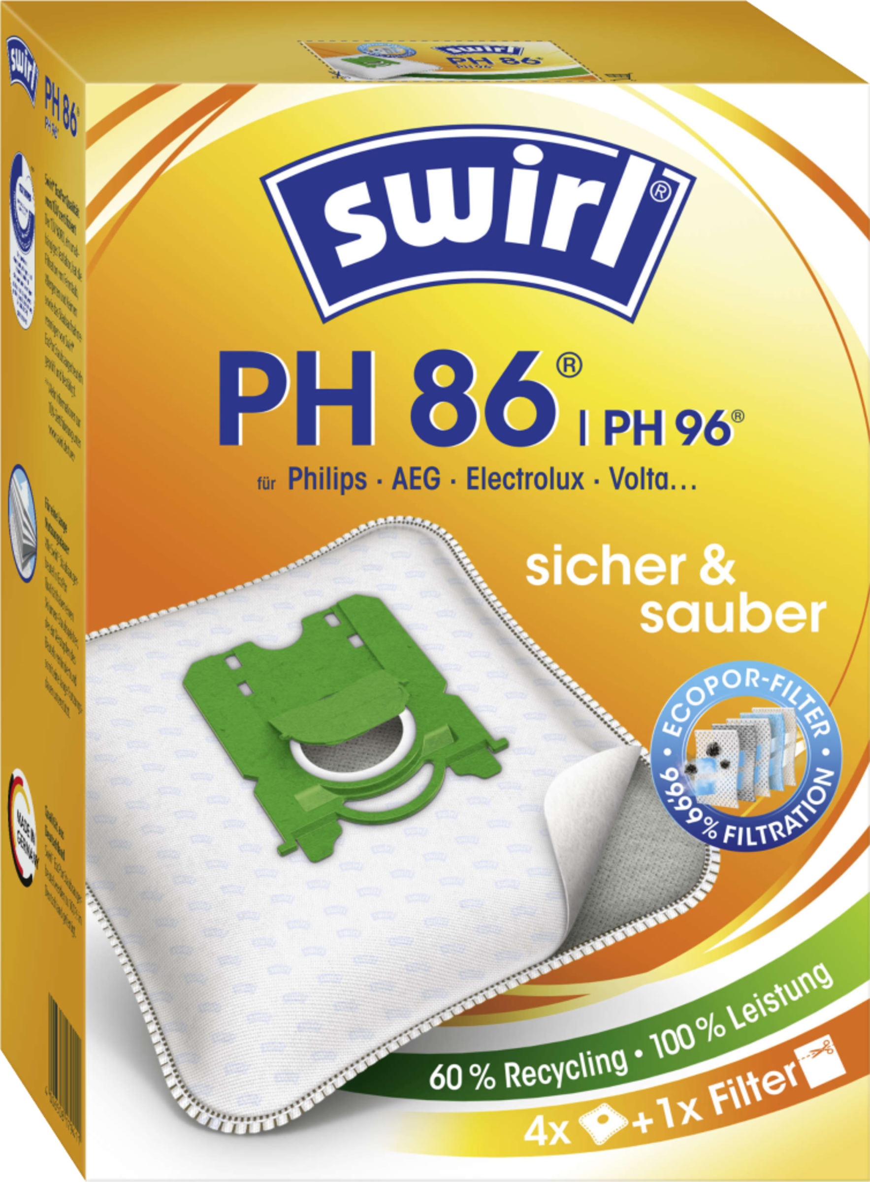 Swirl Staubsaugerbeutel PH 86 / PH 96 EcoPor®