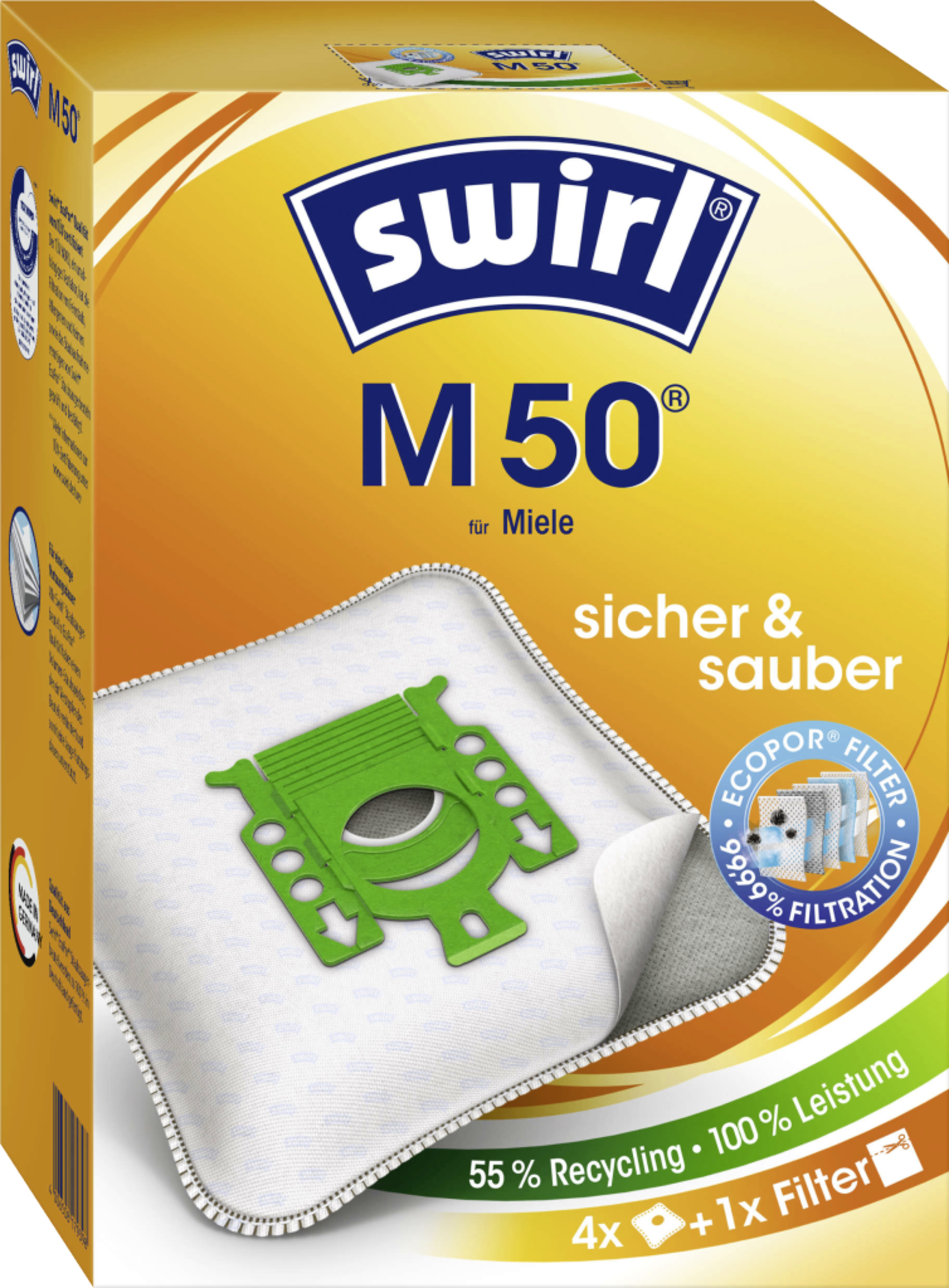Swirl Staubsaugerbeutel M 50 EcoPor®