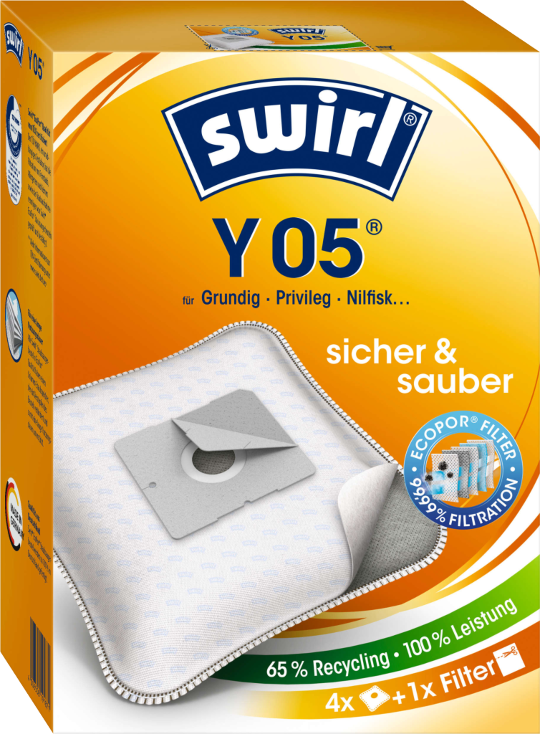 Swirl Staubsaugerbeutel Y 05 EcoPor®