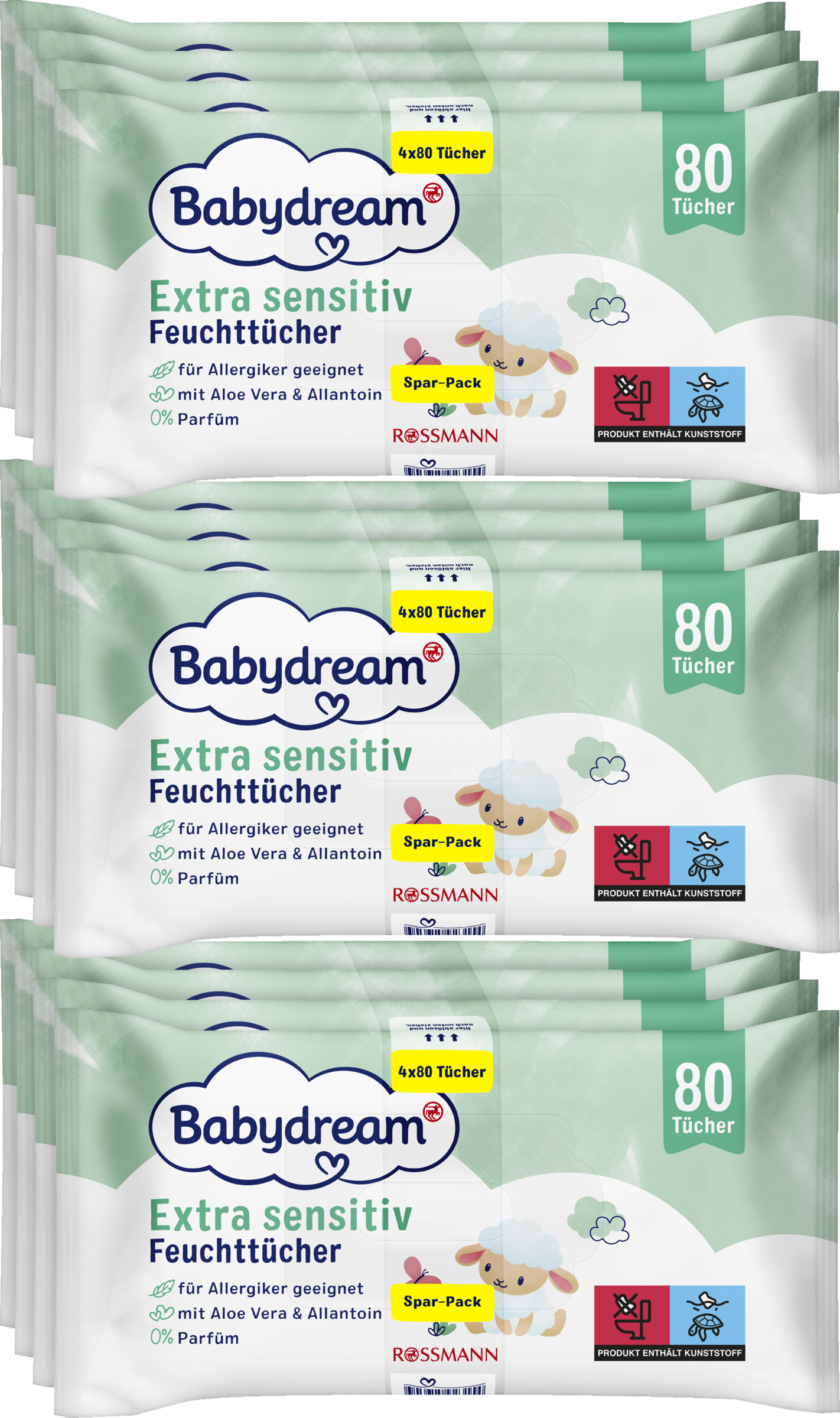 Babydream extra sensitiv Feuchttücher Spar-Pack