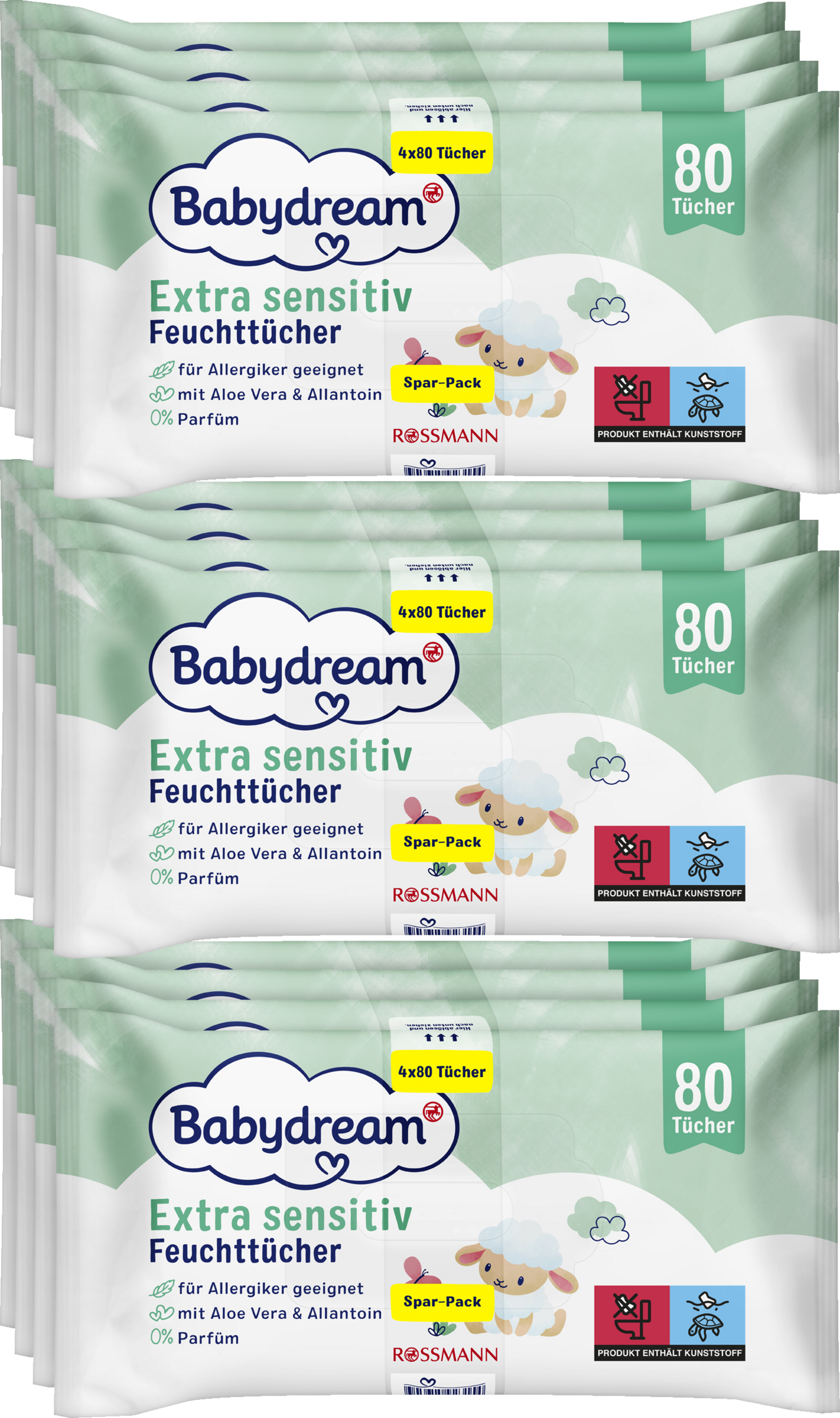 Babydream extra sensitiv Feuchttücher Spar-Pack