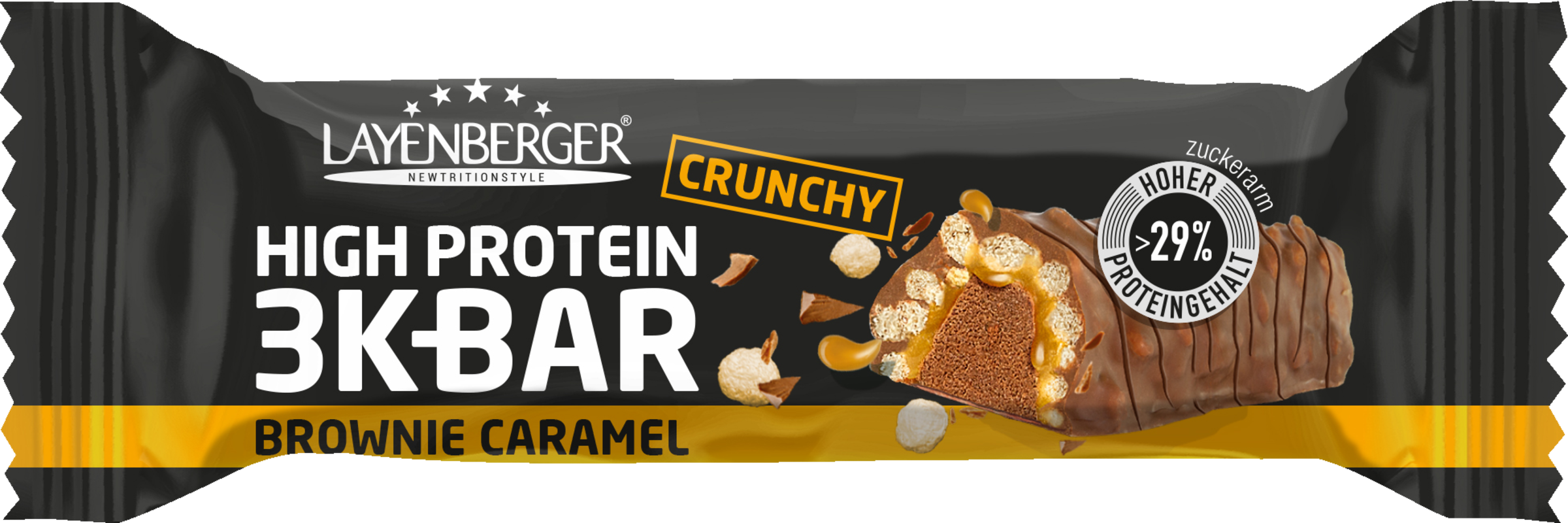 Layenberger Crunchy 3K Protein Bar Brownie Caramel Riegel