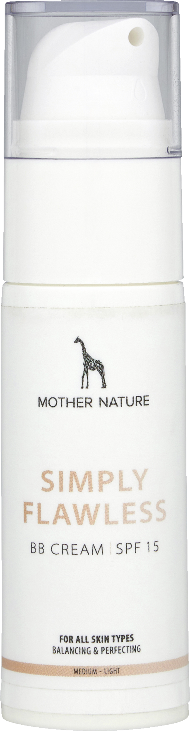 Mother Nature Simply Flawless BB Cream LSF 15 Medium
