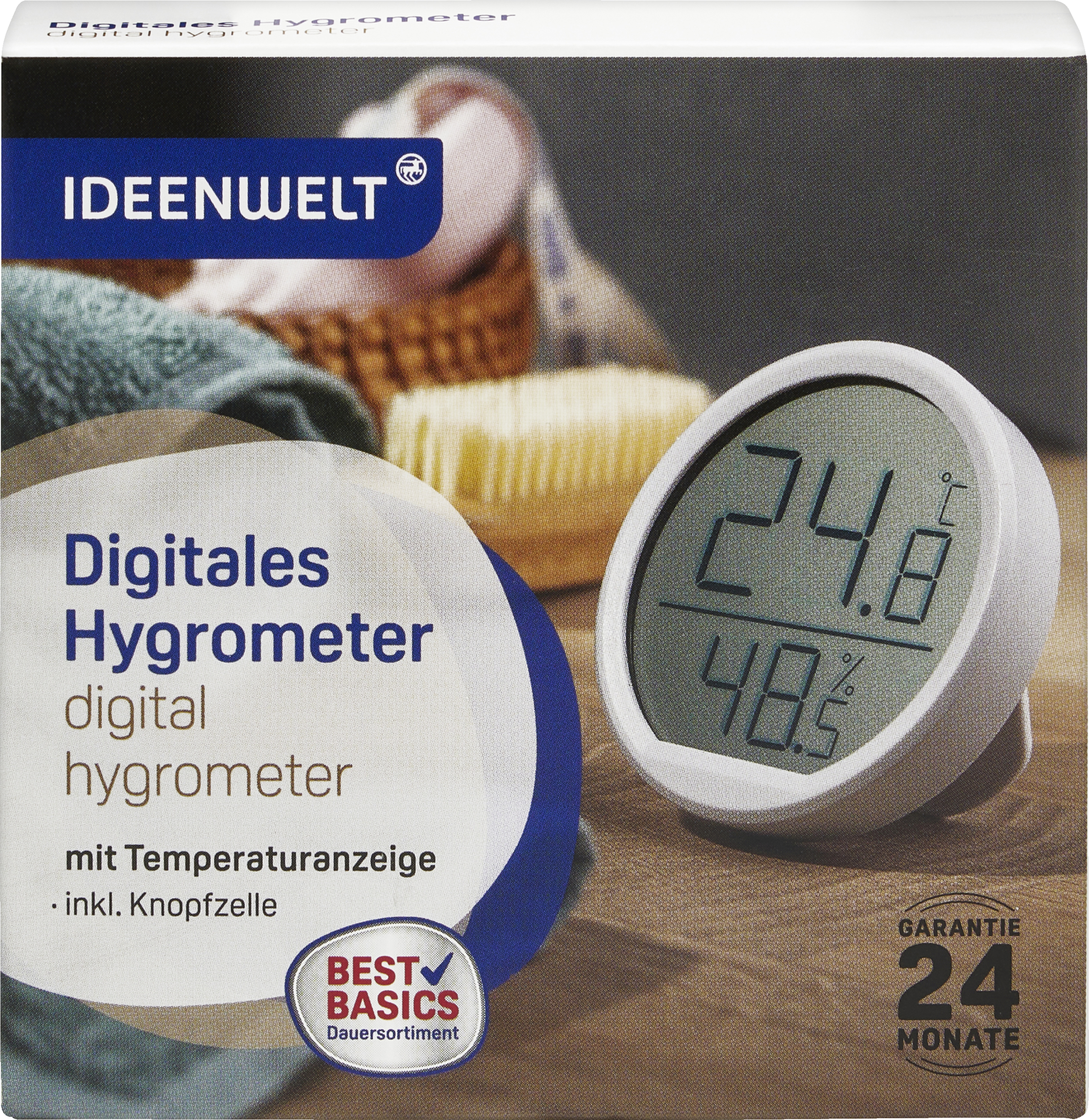 IDEENWELT Best Basics Digitales Hygrometer