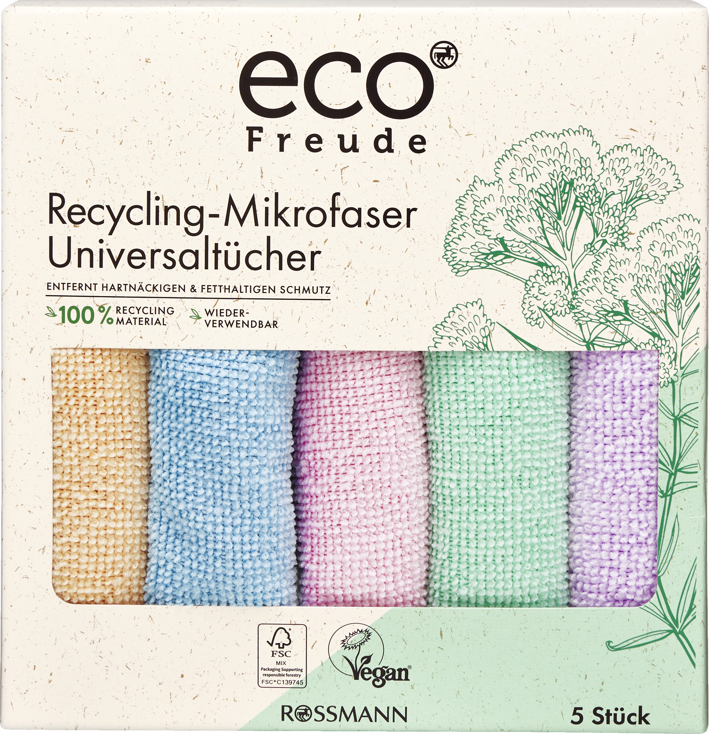 eco Freude Recycling-Mikrofaser Universaltücher