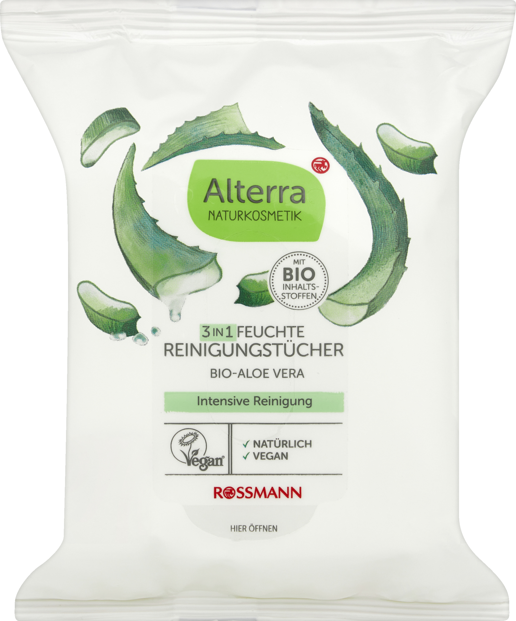 Feuchte Reinigungstücher Bio-Aloe Vera
