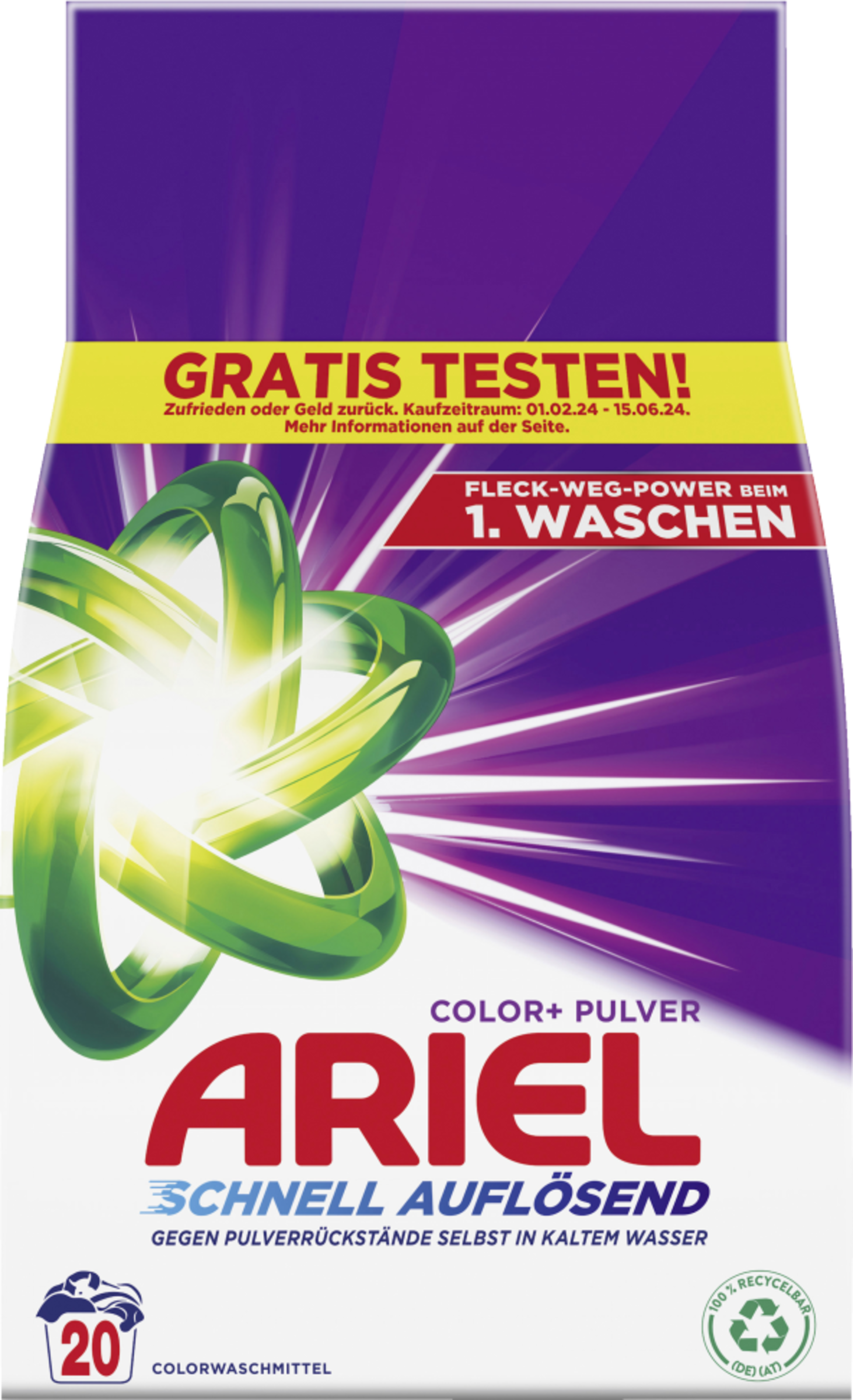 Ariel Colorwaschmittel Pulver 20WL online kaufen | rossmann.de