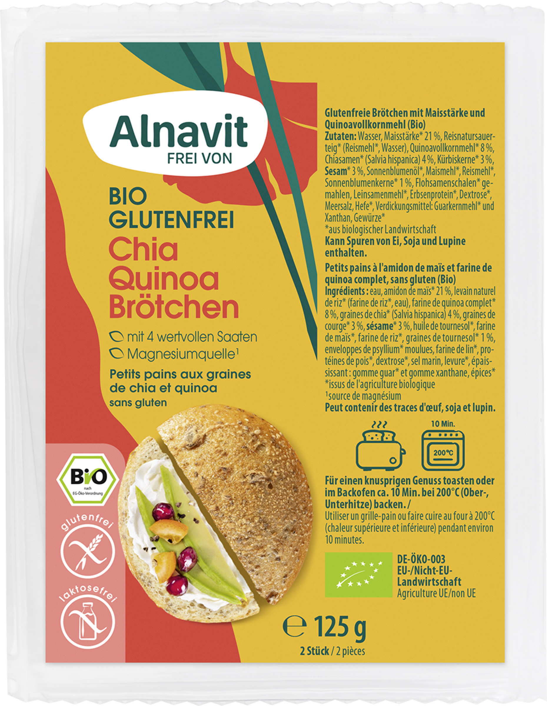 Alnavit Bio Chia-Quinoa Brötchen