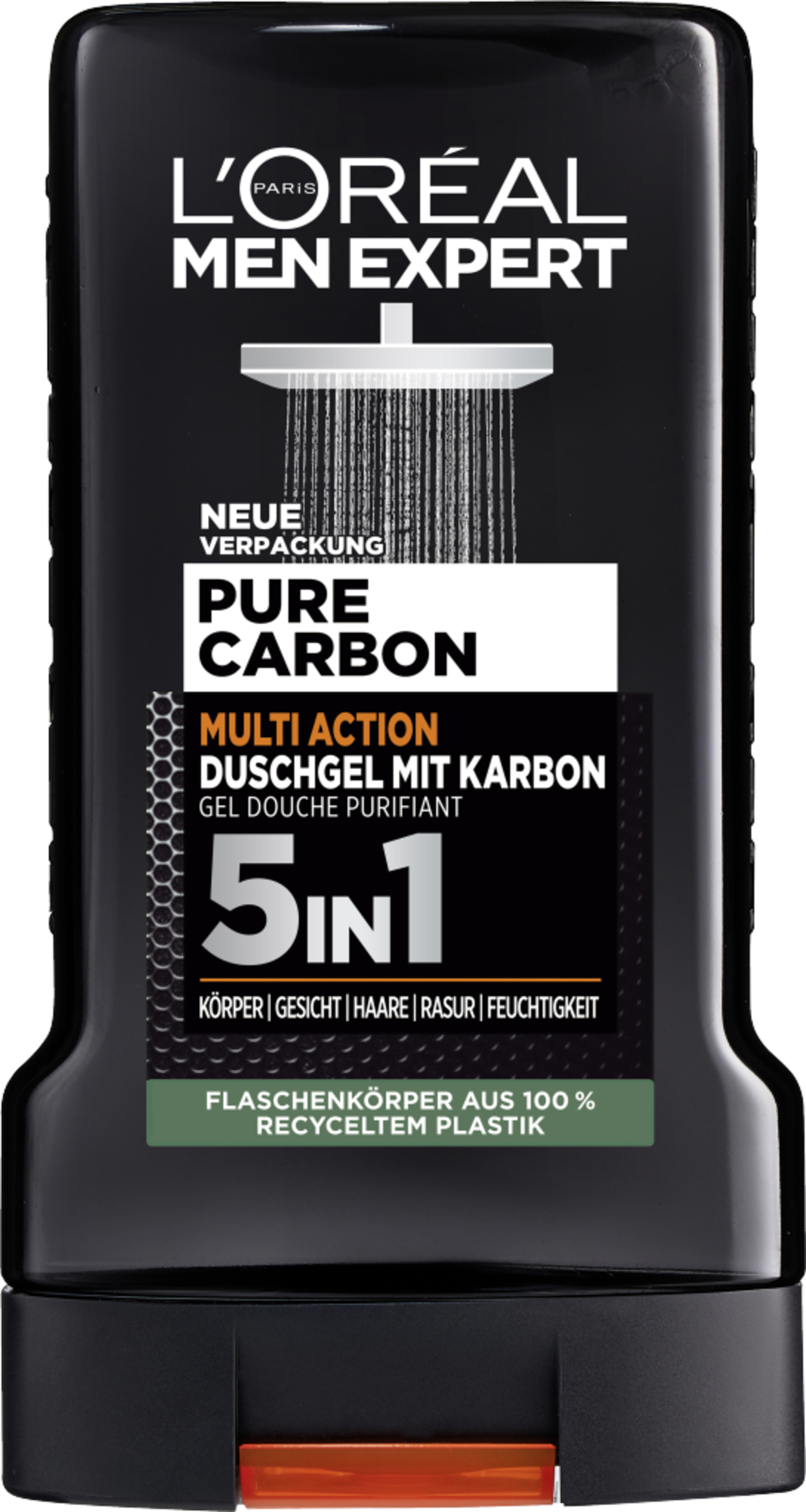 L’Oréal Paris men expert Duschgel & Shampoo Pure Carbon mit Karbon 5in1