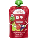 Bio Fruchtpüree Erdbeere, Birne, Traube, Banane & Hafer