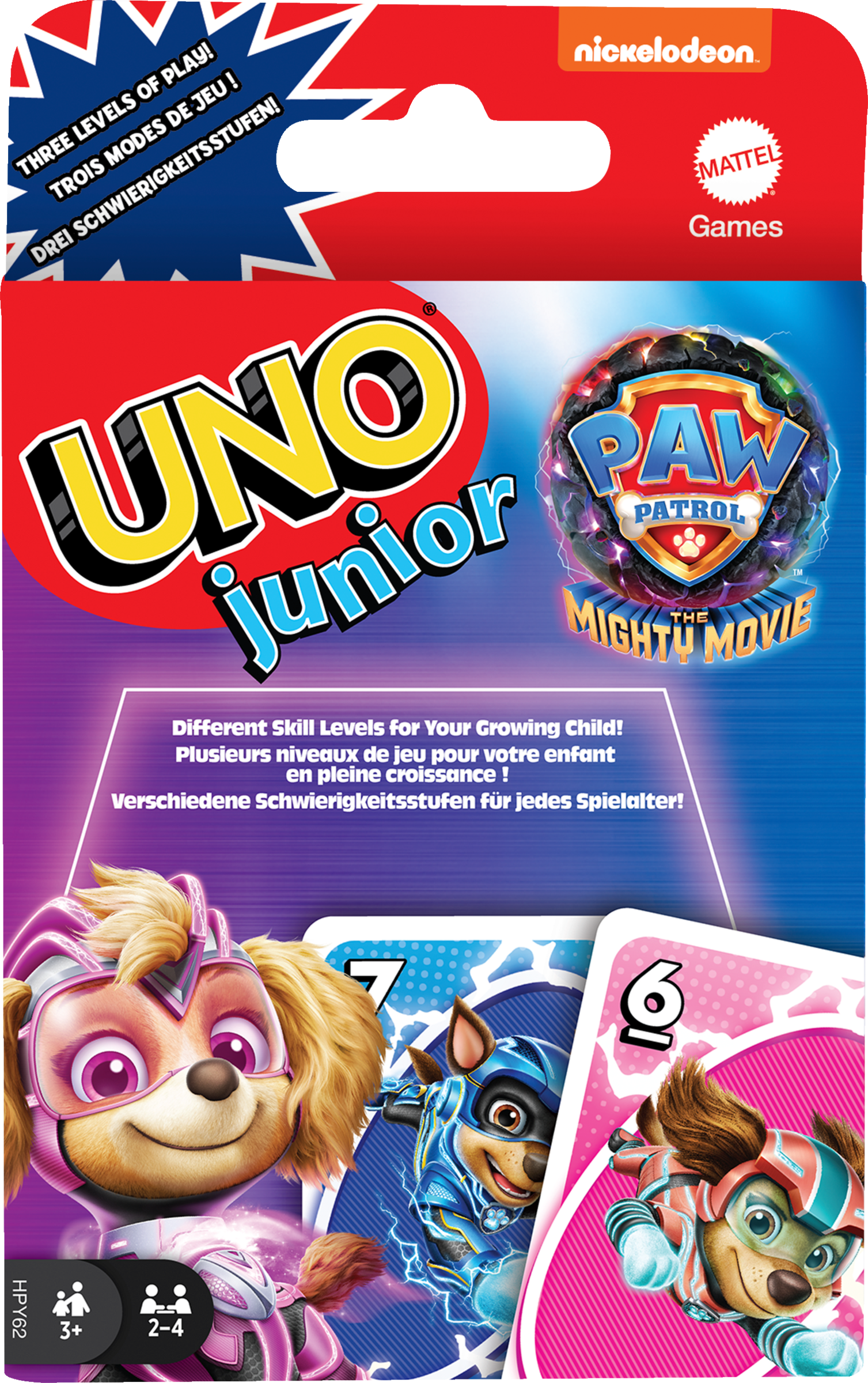 Mattel UNO Junior Paw Patrol 2 Kartenspiel