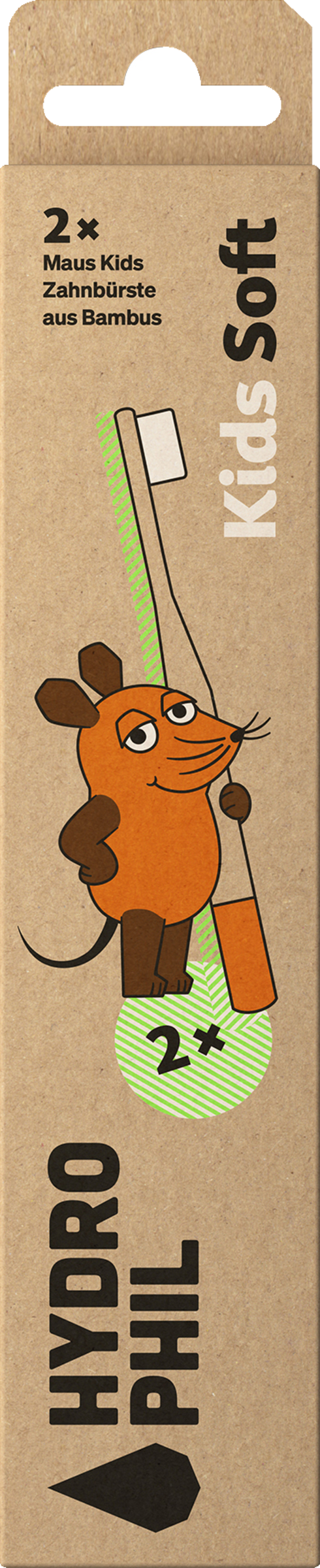 HYDROPHIL Kinder - Zahnbürste - Maus Doppelpack