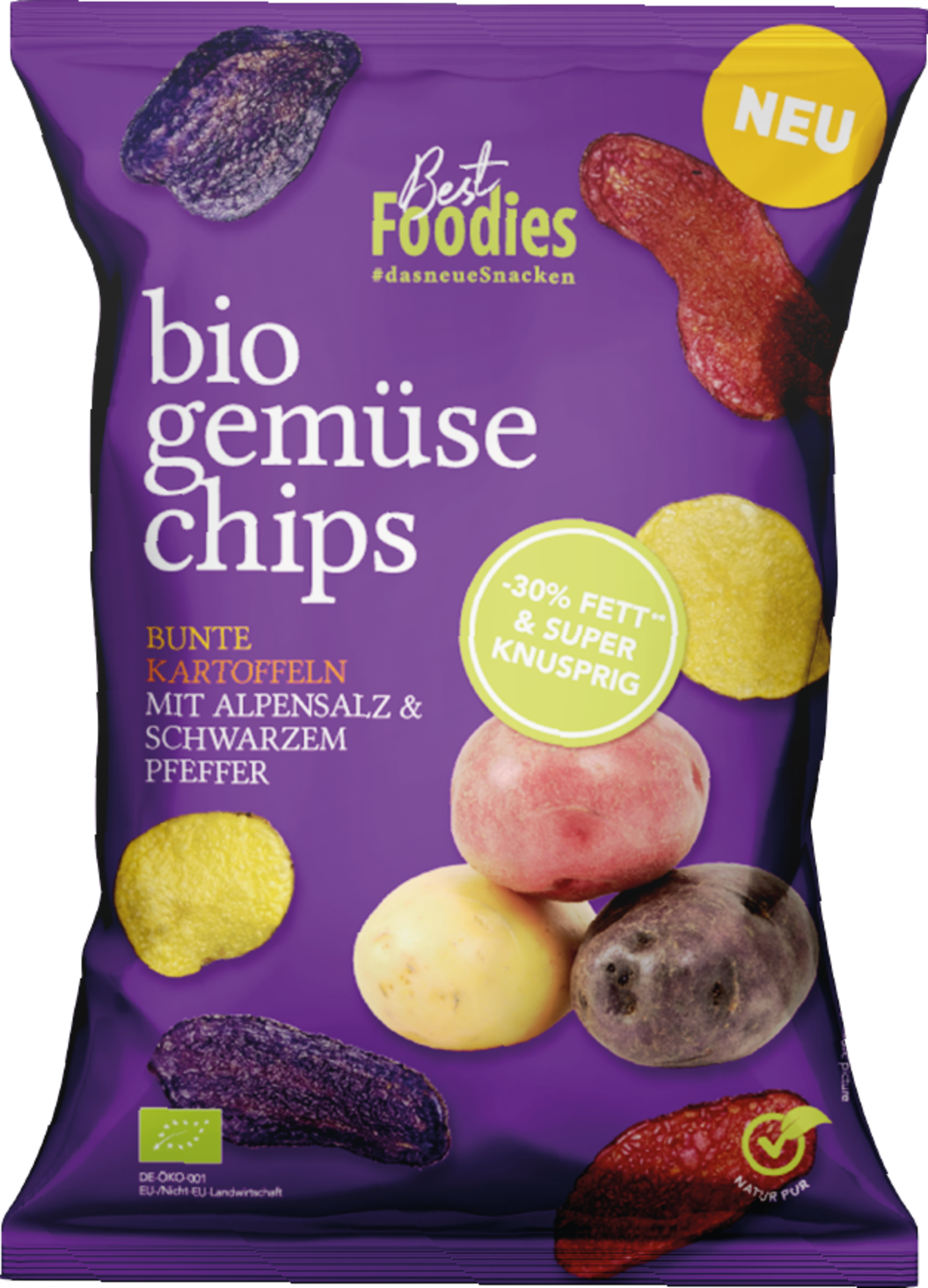 Best Foodies bio gemüse chips, bunte kartoffeln mit alpensalz ...