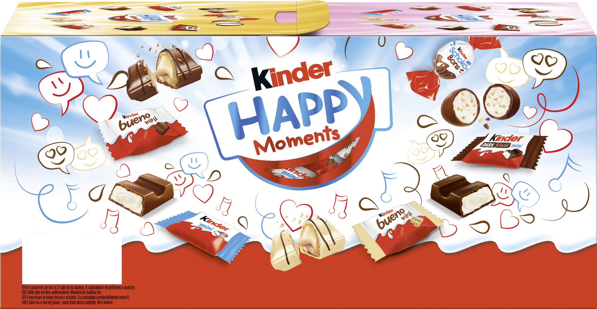 Ferrero Kinder Happy Moments 167 Stück Mini Mix Vorratsbox