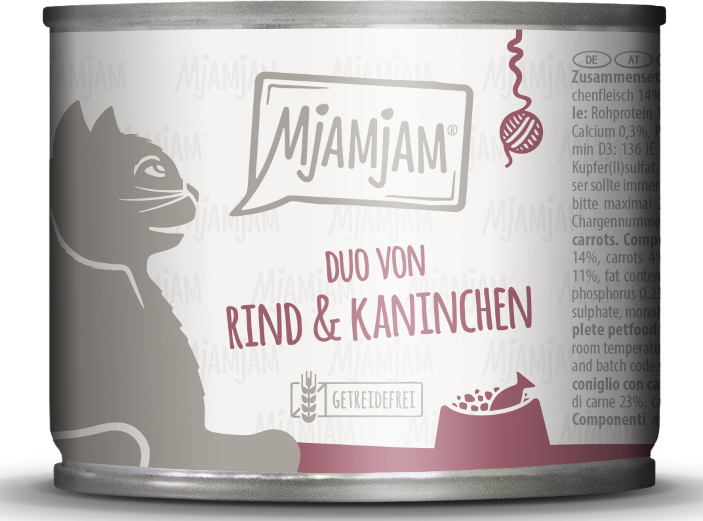 Duo von schmackhaftem Rind & Kaninchen an Möhrchen 200g