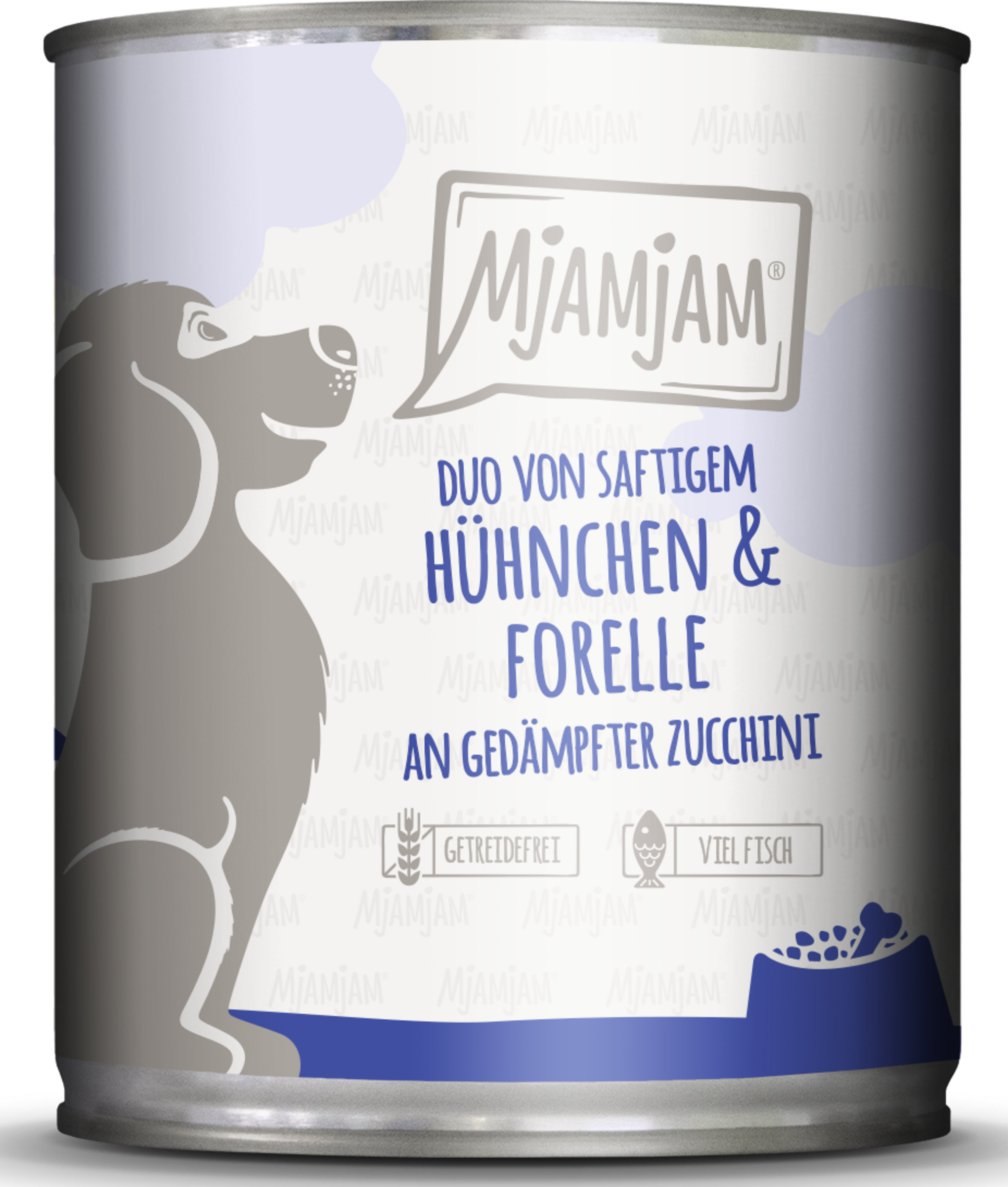 Duo von saftigem Hühnchen & Forelle an gedämpfter Zucchini 800g